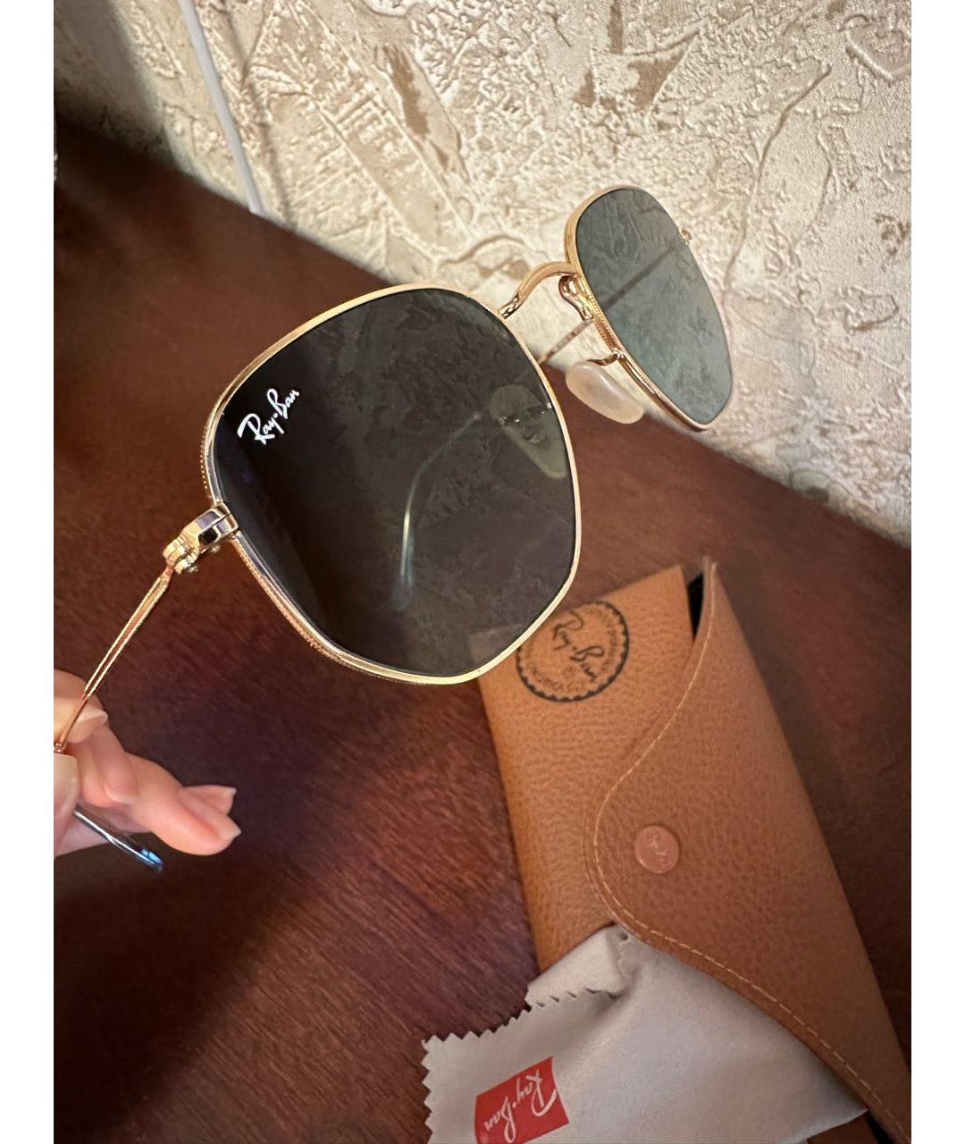 RAY BAN Голубые металлические солнцезащитные очки, фото 2