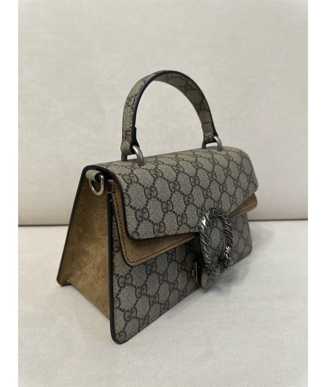 GUCCI Бежевая сумка с короткими ручками, фото 3