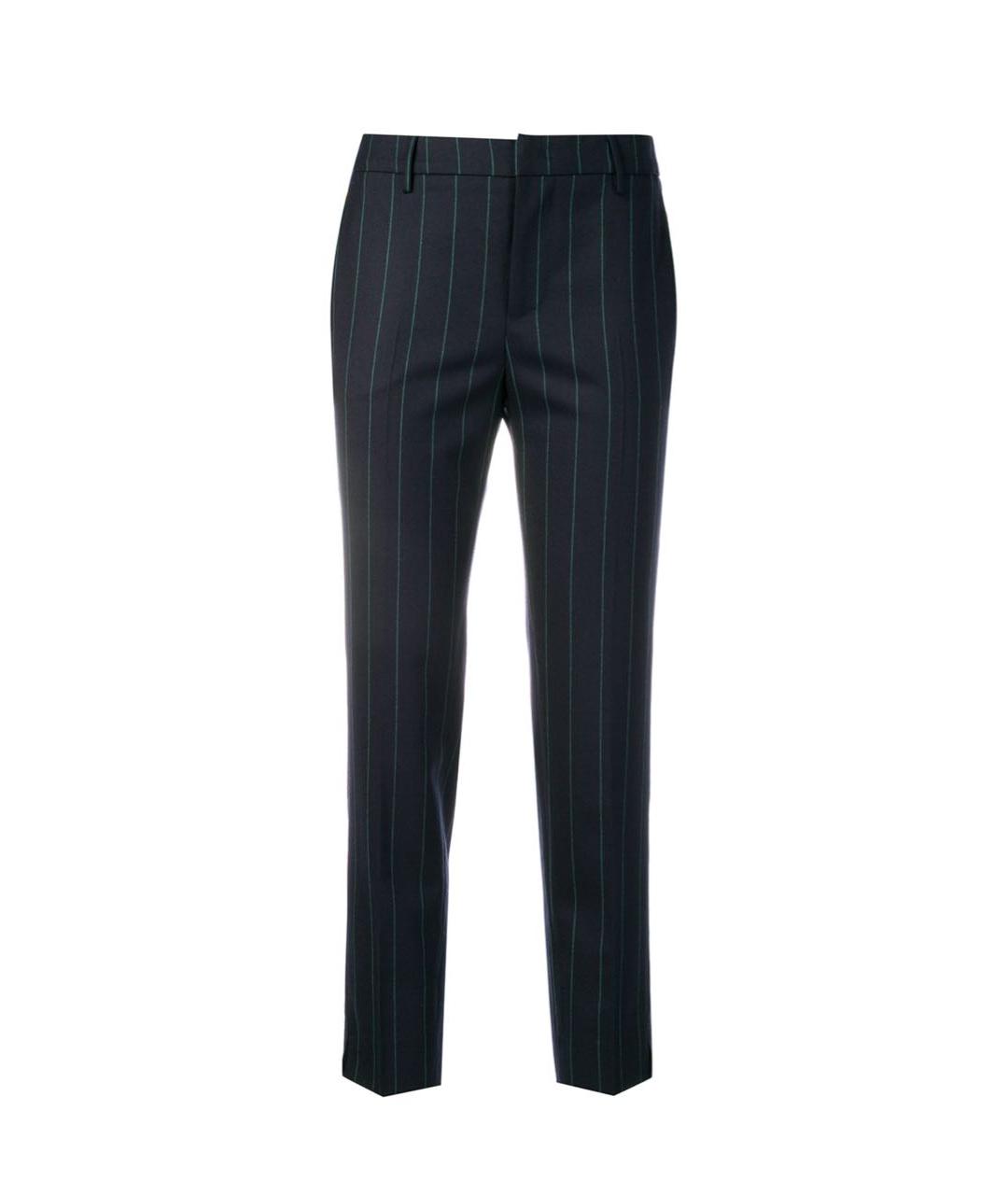 PT01 Темно-синие шерстяные прямые брюки, фото 1