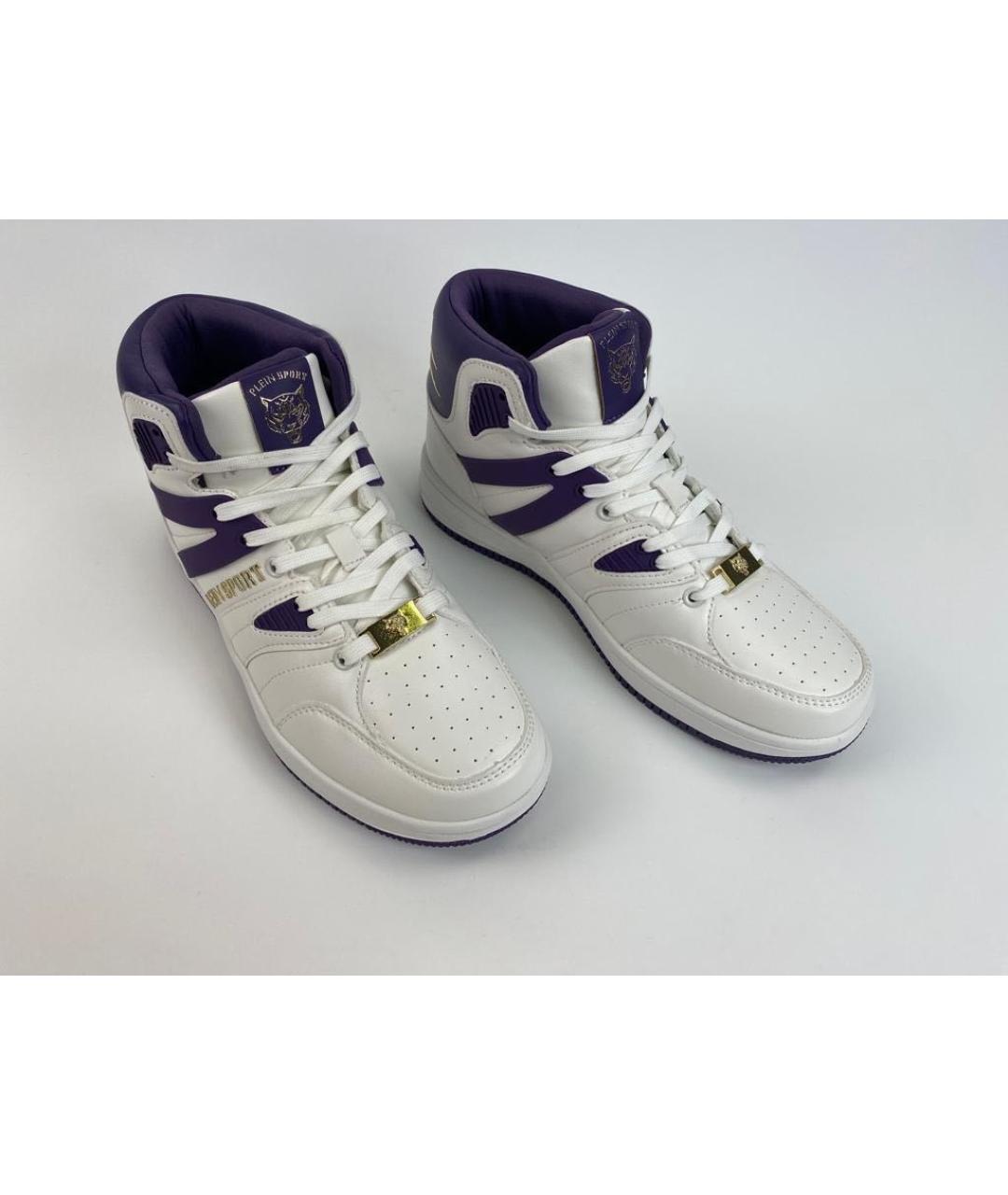 PLEIN SPORT Фиолетовые кроссовки из искусственной кожи, фото 2