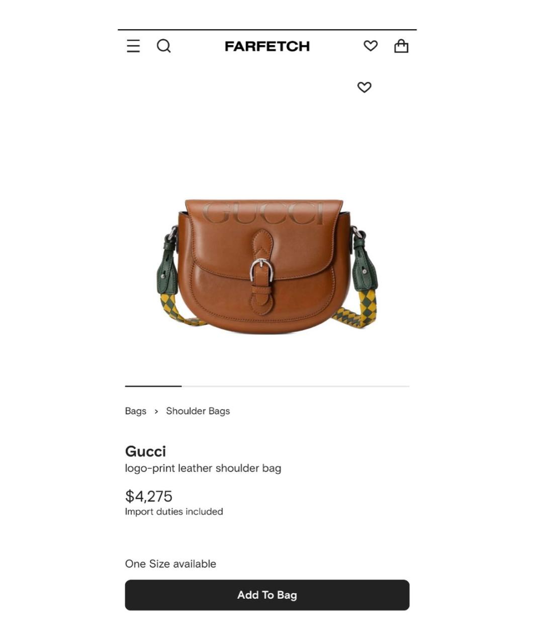 GUCCI Кожаная сумка через плечо, фото 2