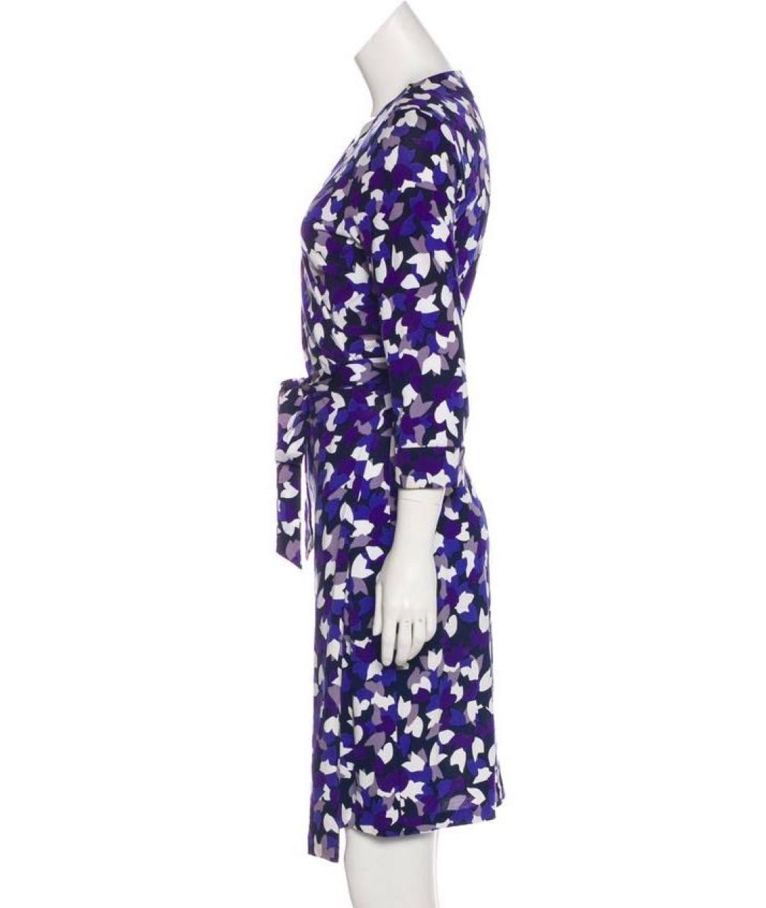 DIANE VON FURSTENBERG Фиолетовое хлопковое коктейльное платье, фото 6