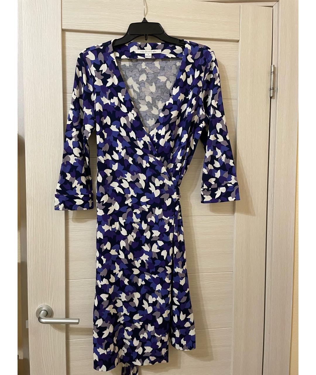 DIANE VON FURSTENBERG Фиолетовое хлопковое коктейльное платье, фото 5