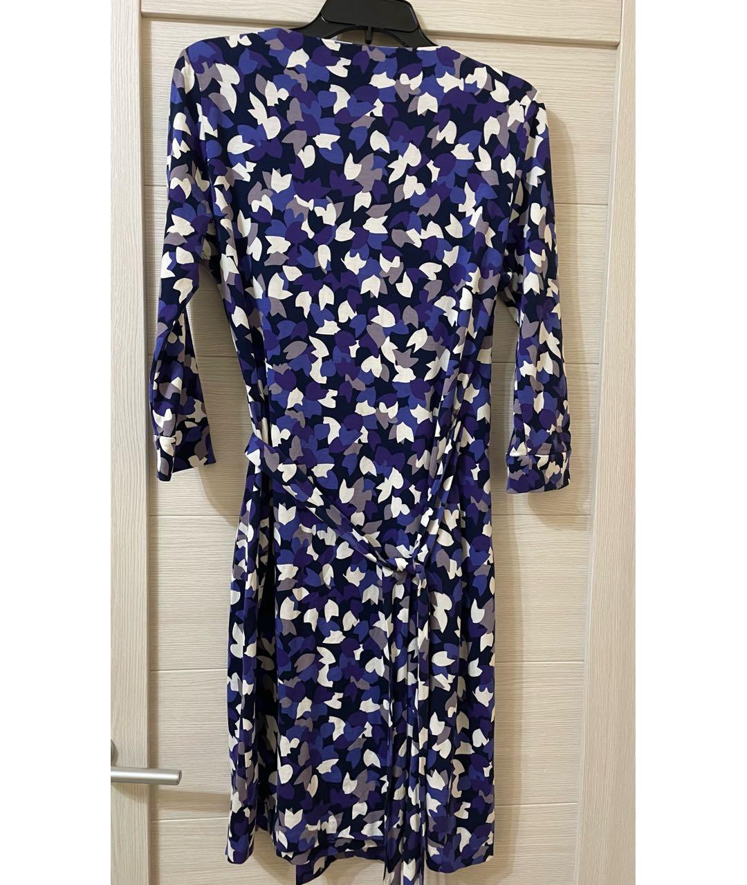 DIANE VON FURSTENBERG Фиолетовое хлопковое коктейльное платье, фото 2