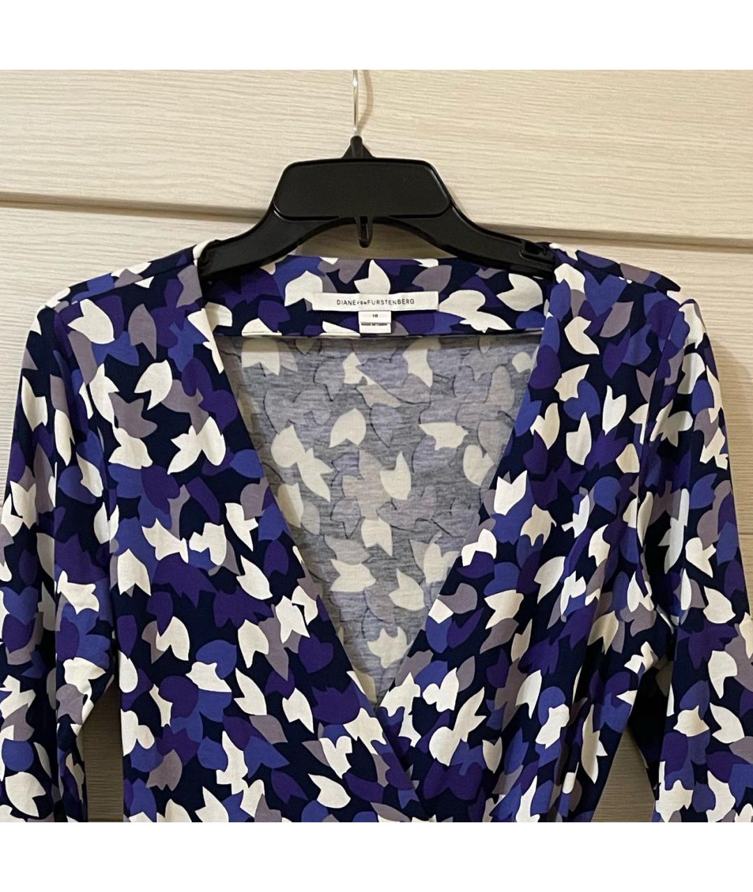 DIANE VON FURSTENBERG Фиолетовое хлопковое коктейльное платье, фото 3
