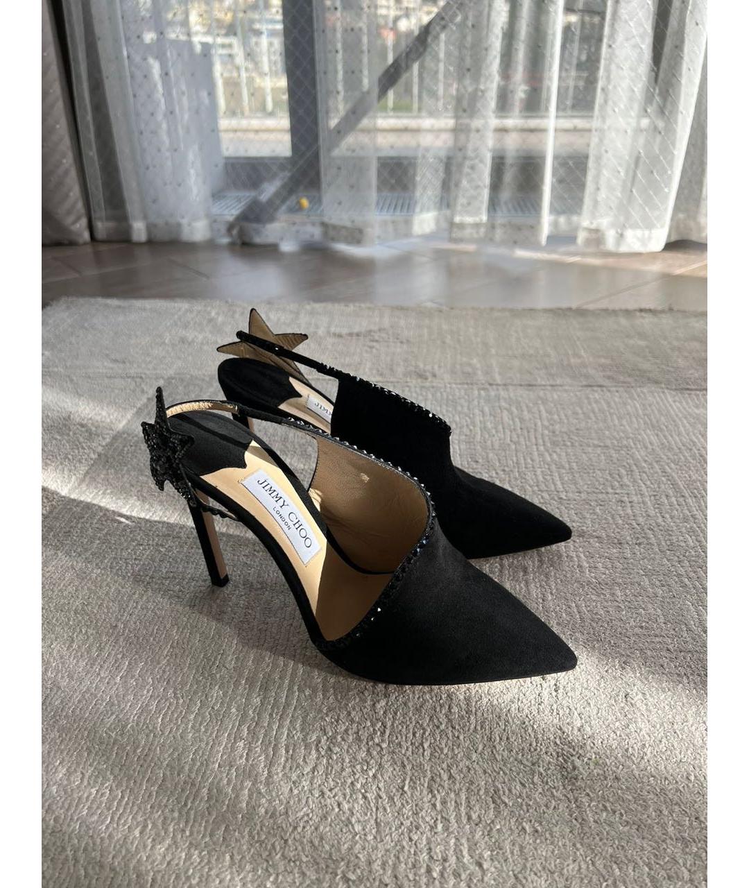 JIMMY CHOO Черные замшевые туфли, фото 2