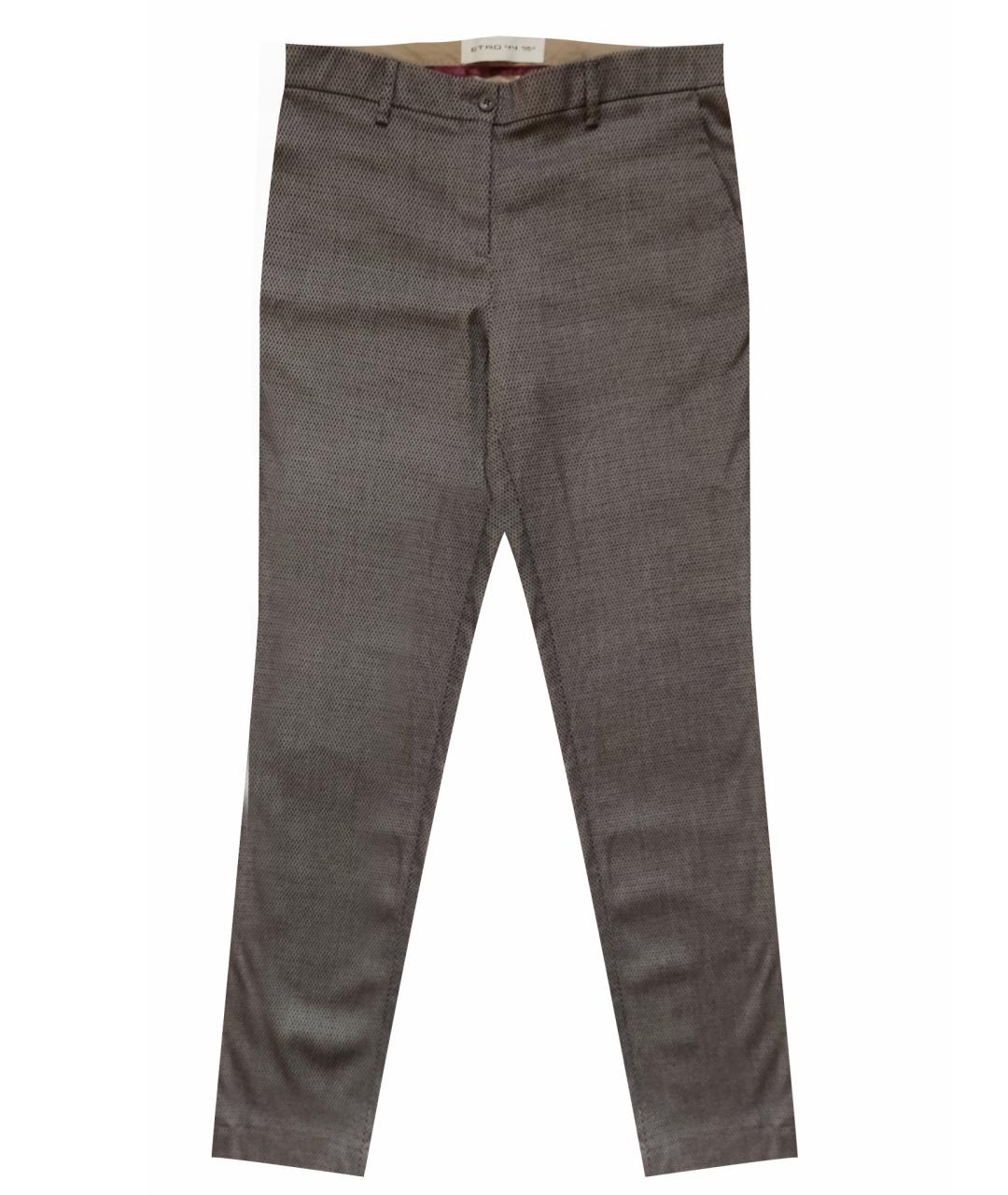 ETRO Бежевые шерстяные прямые брюки, фото 1