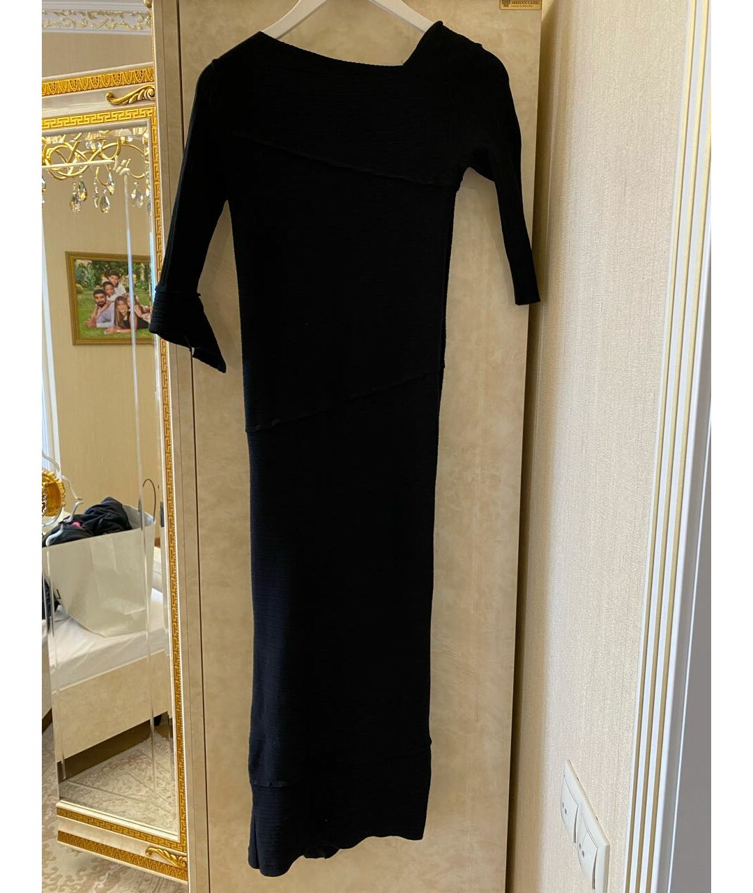 PINKO Черное хлопковое коктейльное платье, фото 4