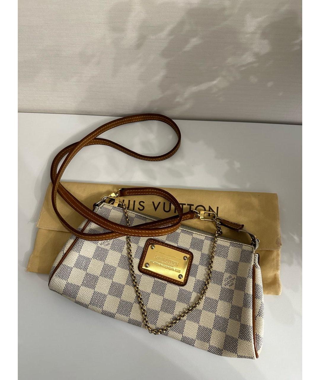 LOUIS VUITTON Белая кожаная сумка через плечо, фото 7