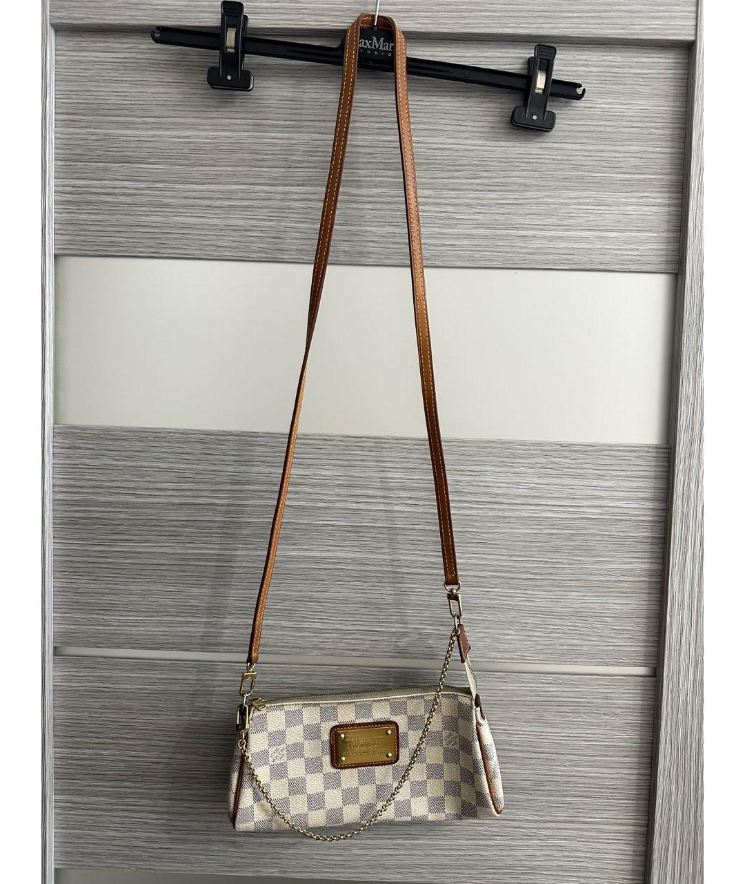 LOUIS VUITTON Белая кожаная сумка через плечо, фото 9
