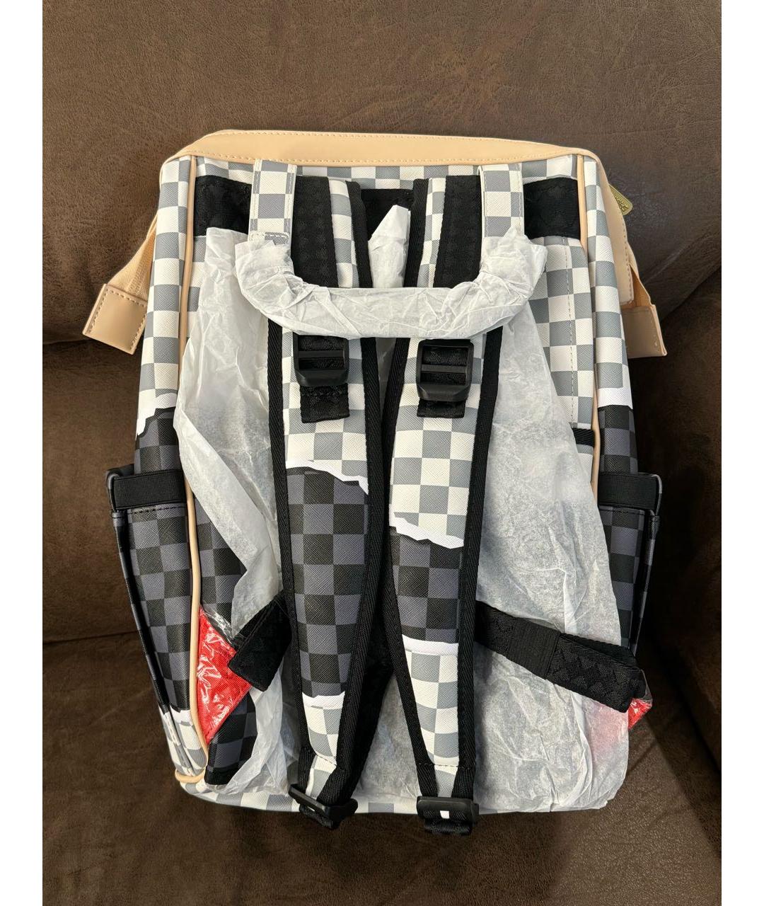 SPRAYGROUND Серый рюкзак из искусственной кожи, фото 3