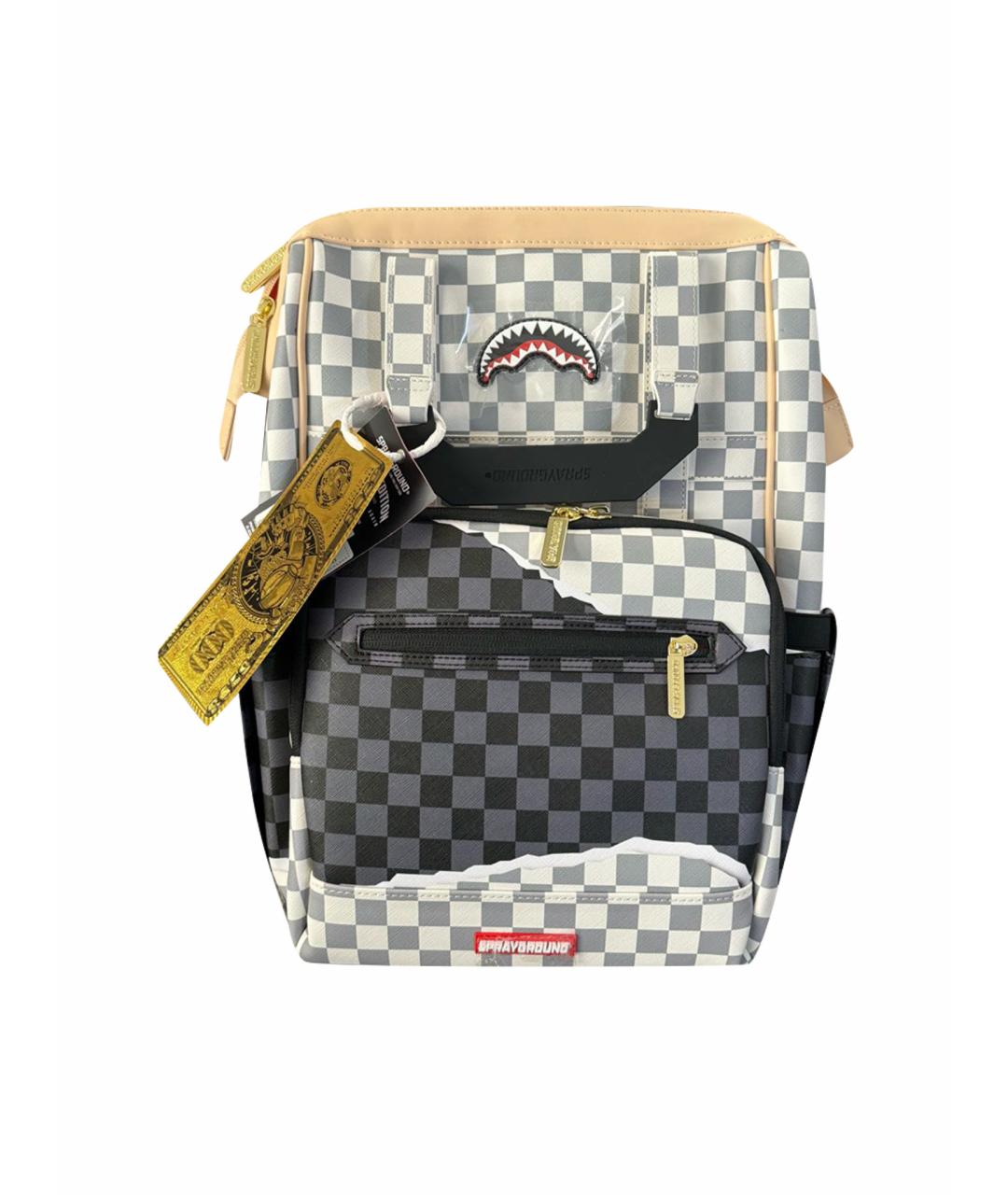 SPRAYGROUND Серый рюкзак из искусственной кожи, фото 1