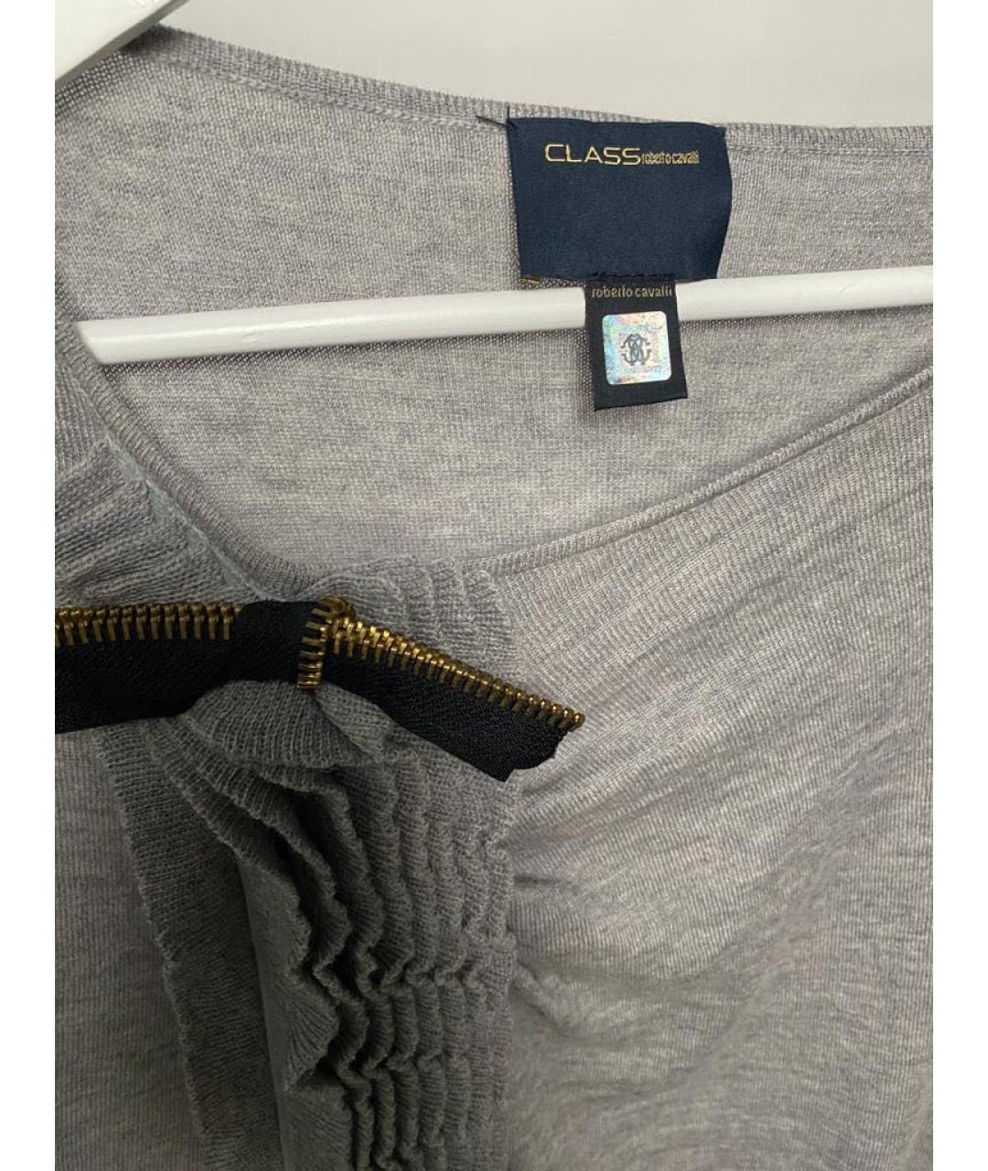 CAVALLI CLASS Серый шерстяной джемпер / свитер, фото 6
