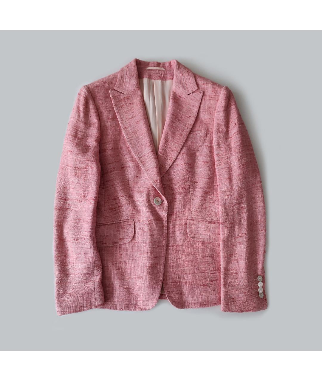 KITON Розовый шелковый жакет/пиджак, фото 10