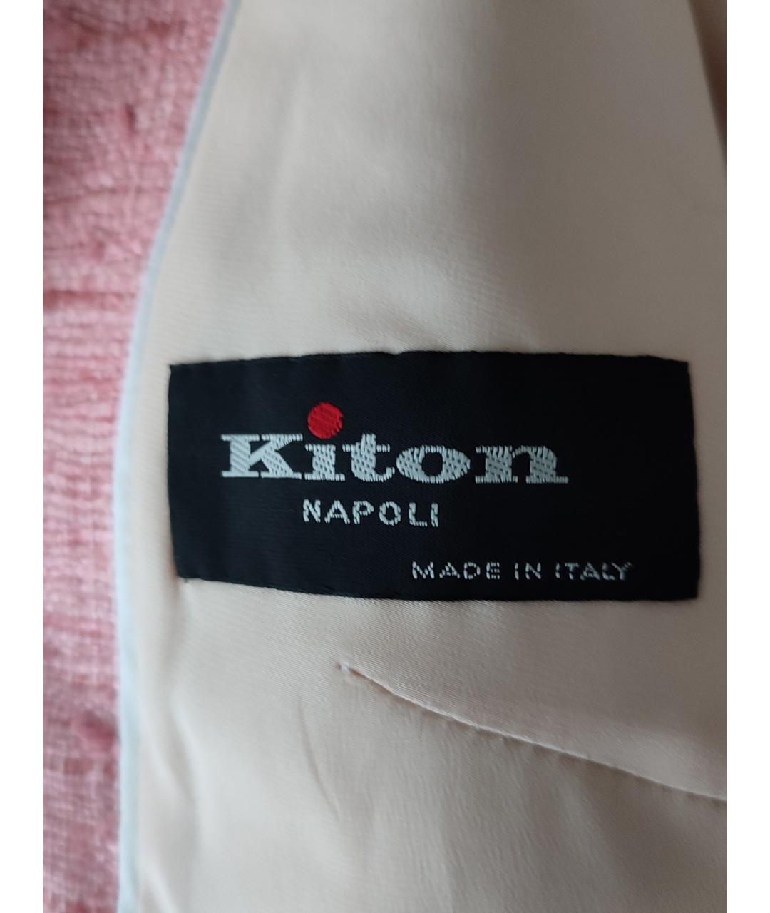 KITON Розовый шелковый жакет/пиджак, фото 4