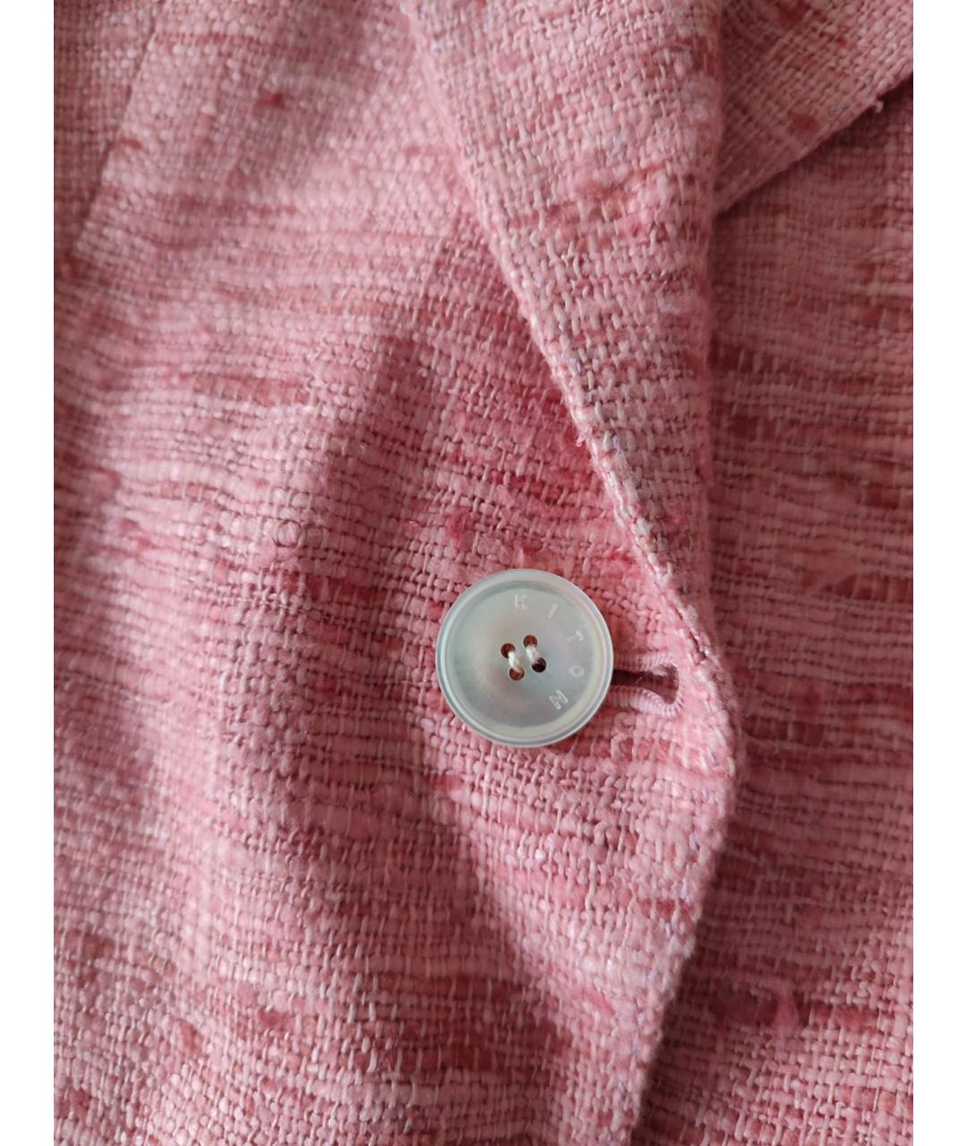 KITON Розовый шелковый жакет/пиджак, фото 6