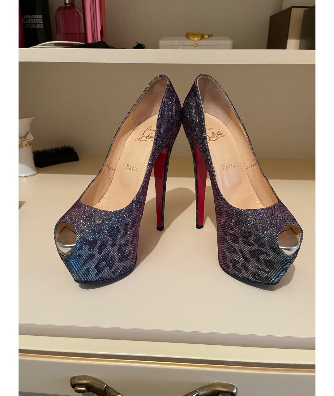 CHRISTIAN LOUBOUTIN Мульти текстильные туфли, фото 5