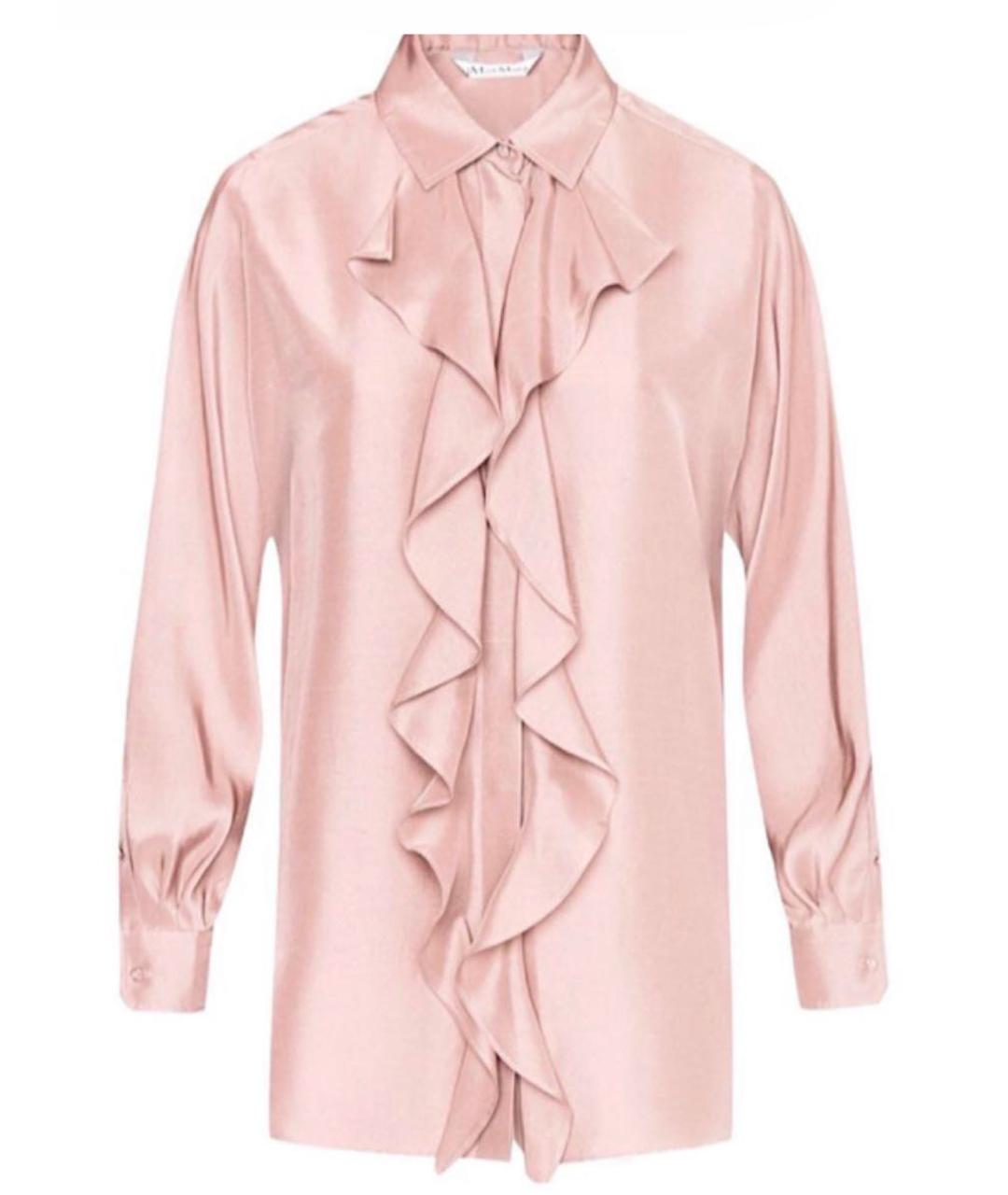 MAX MARA Розовая шелковая блузы, фото 1