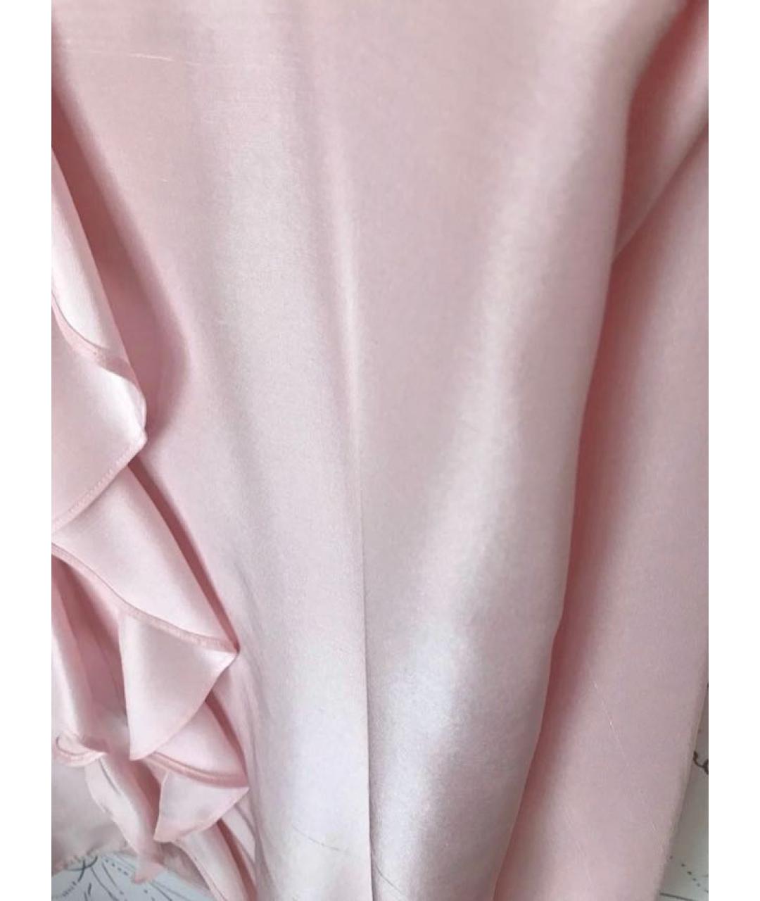 MAX MARA Розовая шелковая блузы, фото 6