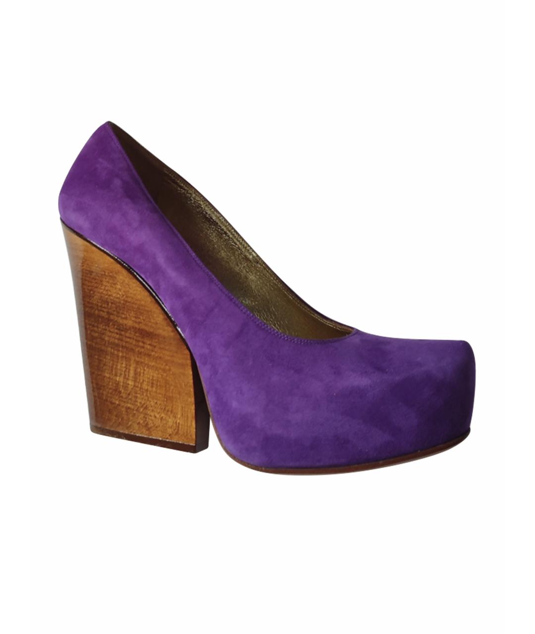 GIAN MARCO LORENZI Фиолетовые замшевые туфли, фото 1
