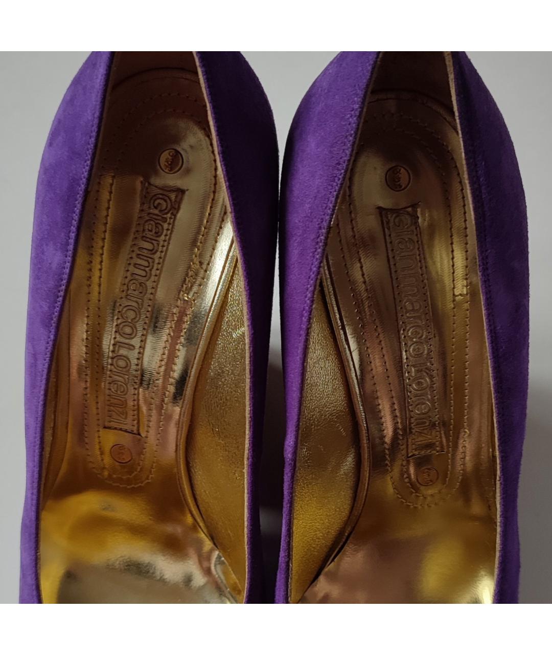 GIAN MARCO LORENZI Фиолетовые замшевые туфли, фото 3