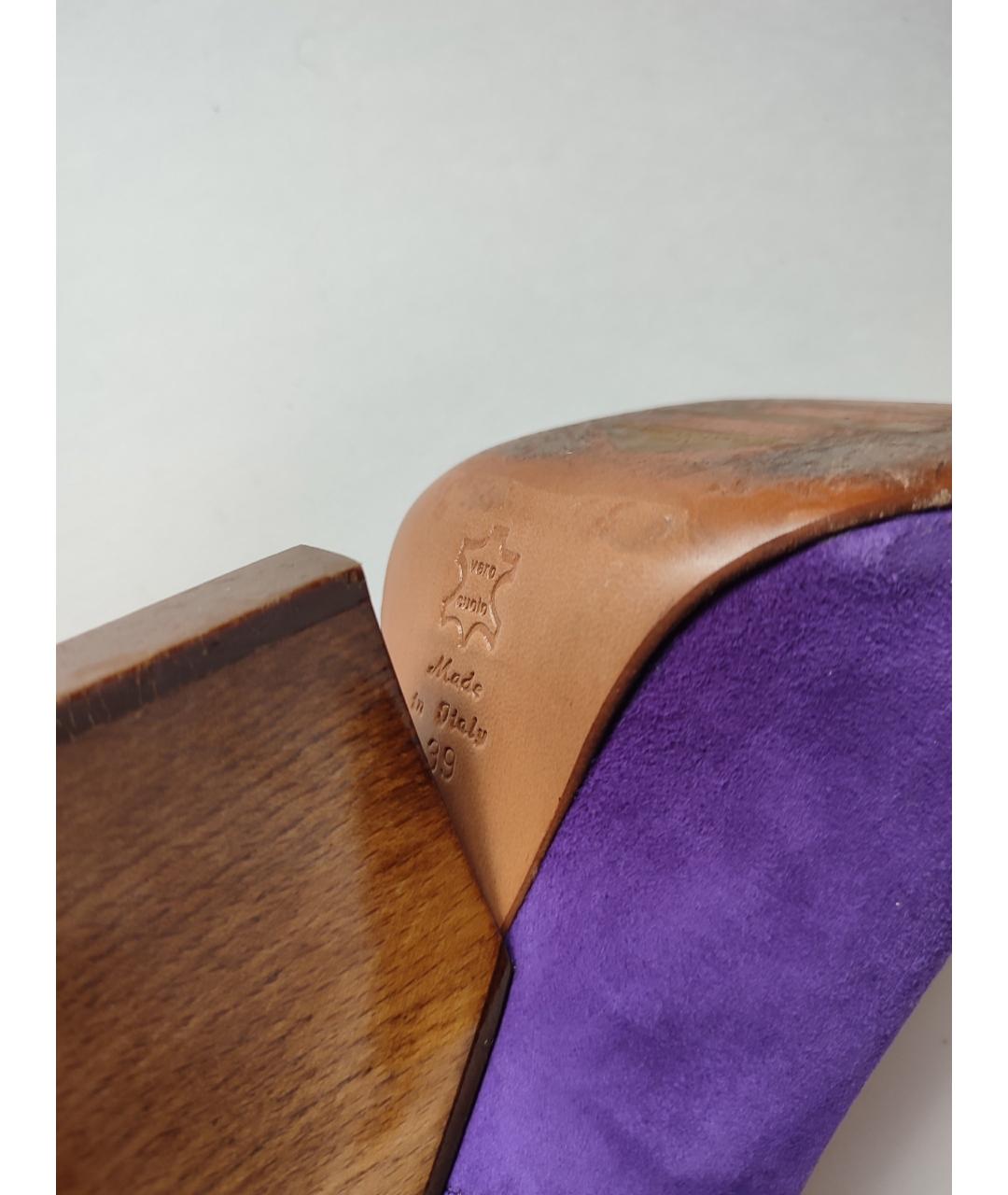 GIAN MARCO LORENZI Фиолетовые замшевые туфли, фото 7