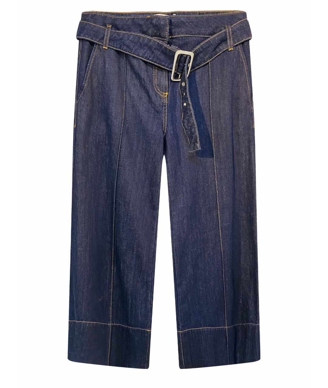 ERMANNO ERMANNO Синие хлопко-эластановые джинсы клеш, фото 1