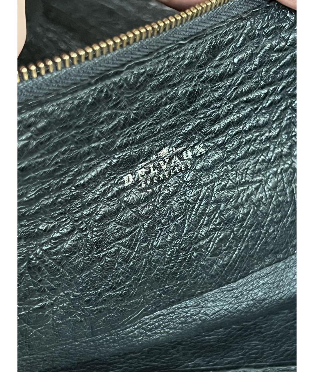 DELVAUX Черная сумка тоут из экзотической кожи, фото 8