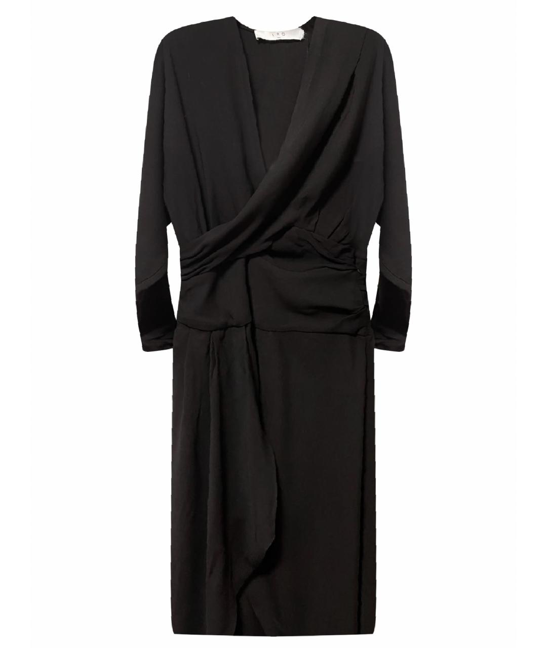 IRO Черное вискозное повседневное платье, фото 1