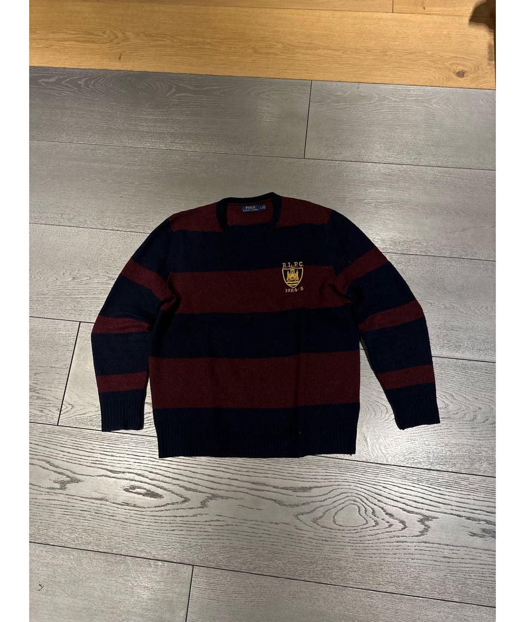 POLO RALPH LAUREN Бордовый шерстяной джемпер / свитер, фото 5