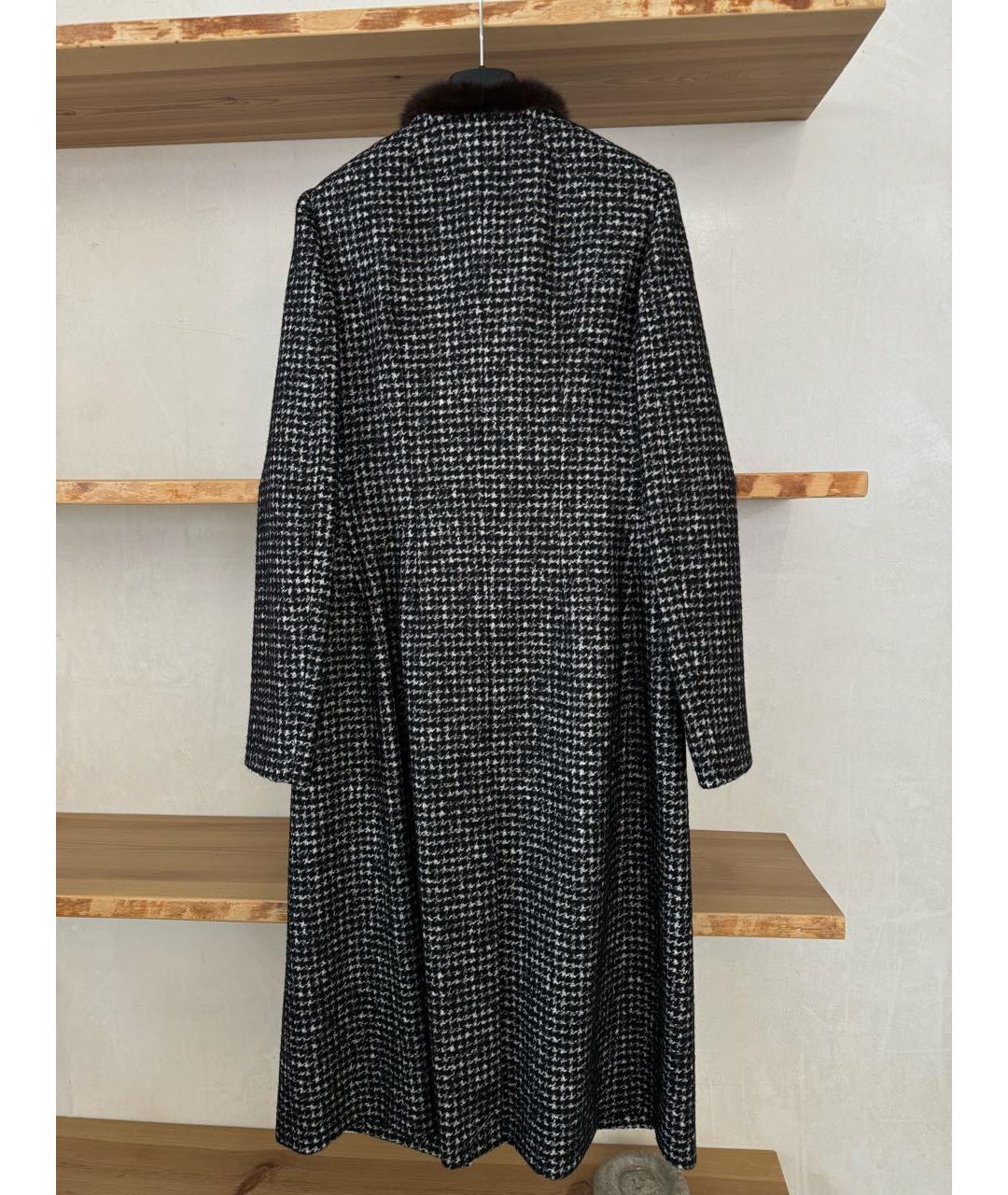 DOLCE&GABBANA Черное шерстяное пальто, фото 6