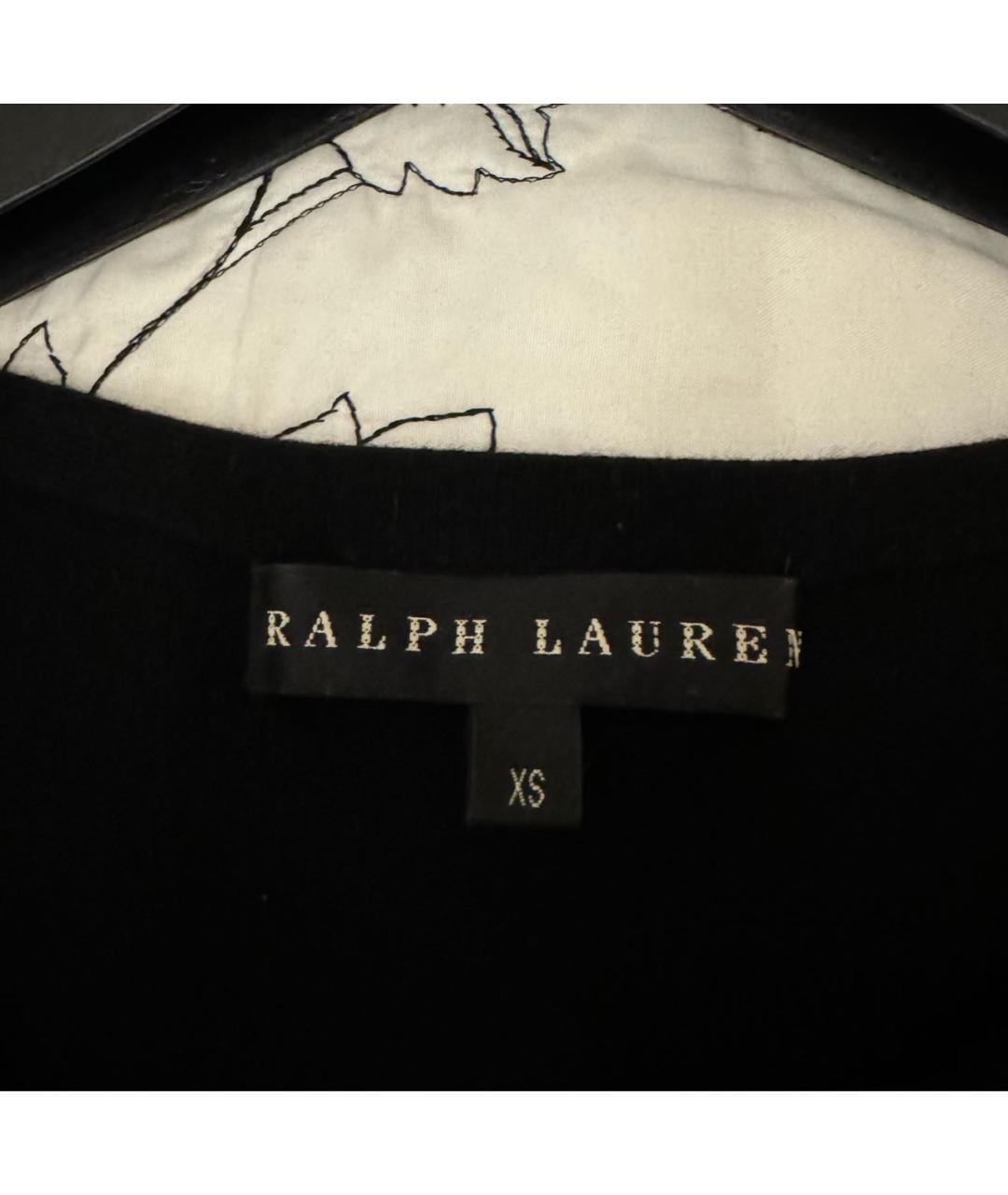 RALPH LAUREN Черное кашемировое коктейльное платье, фото 2