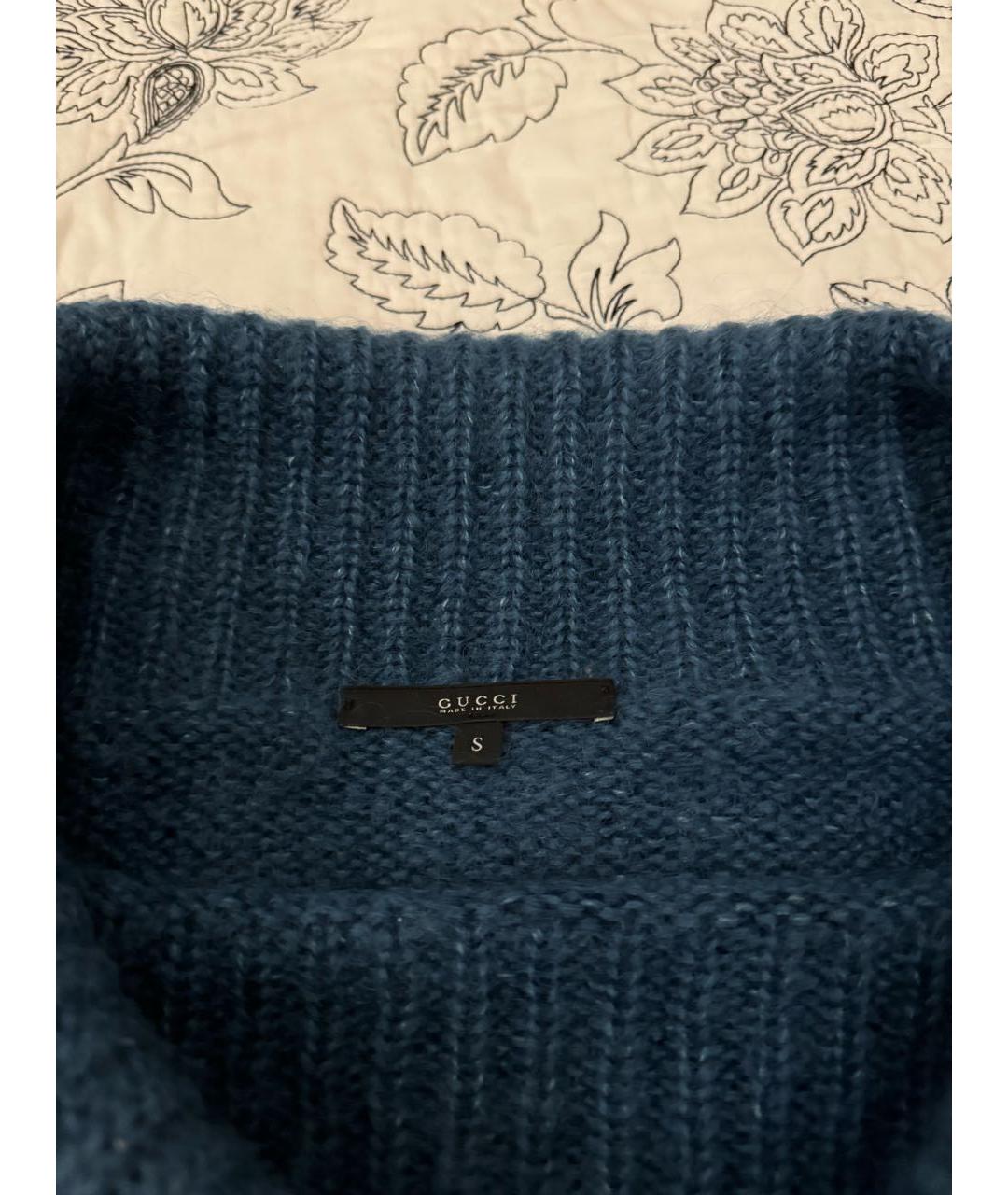 GUCCI Темно-синий шерстяной джемпер / свитер, фото 5