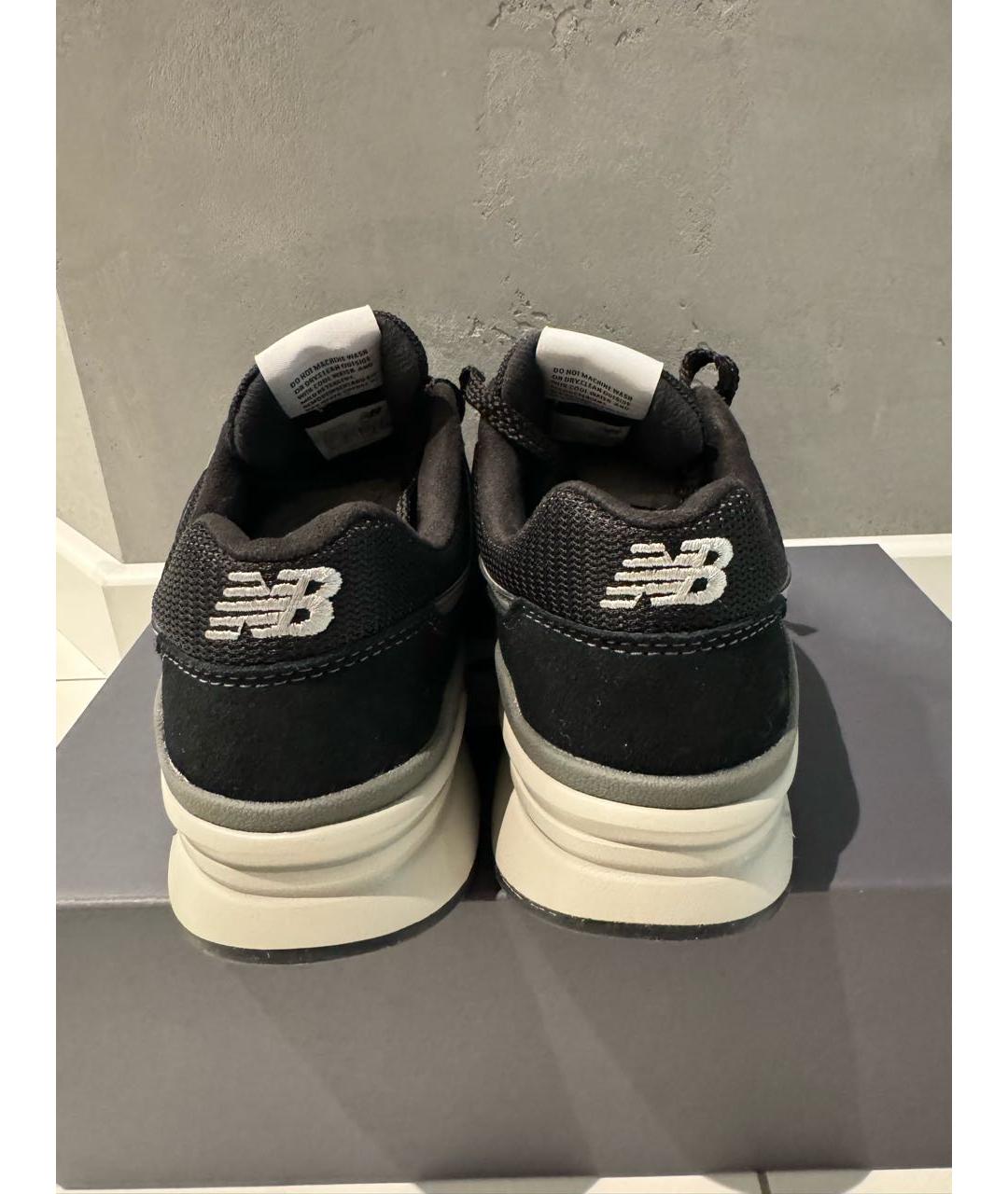 NEW BALANCE Черные замшевые низкие кроссовки / кеды, фото 4