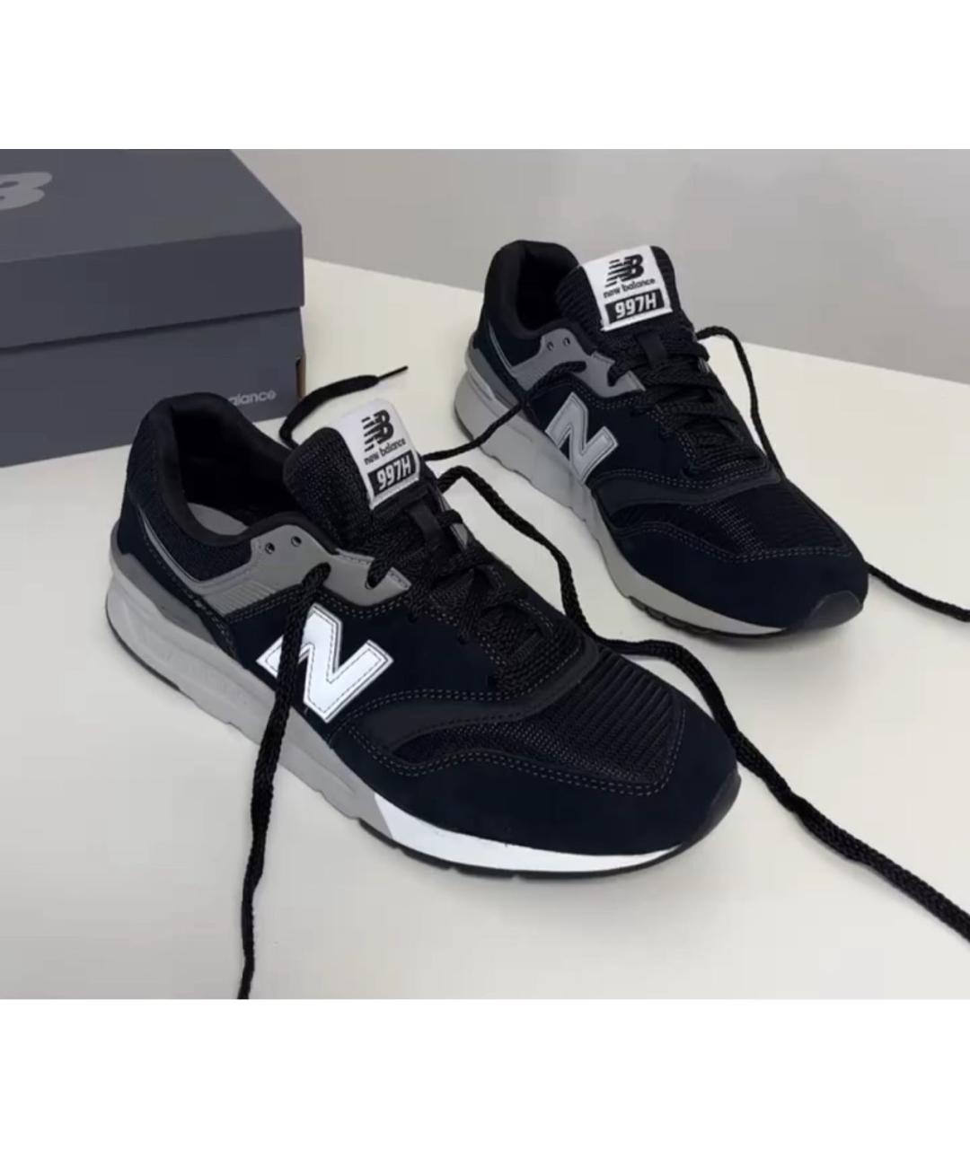 NEW BALANCE Черные замшевые низкие кроссовки / кеды, фото 5