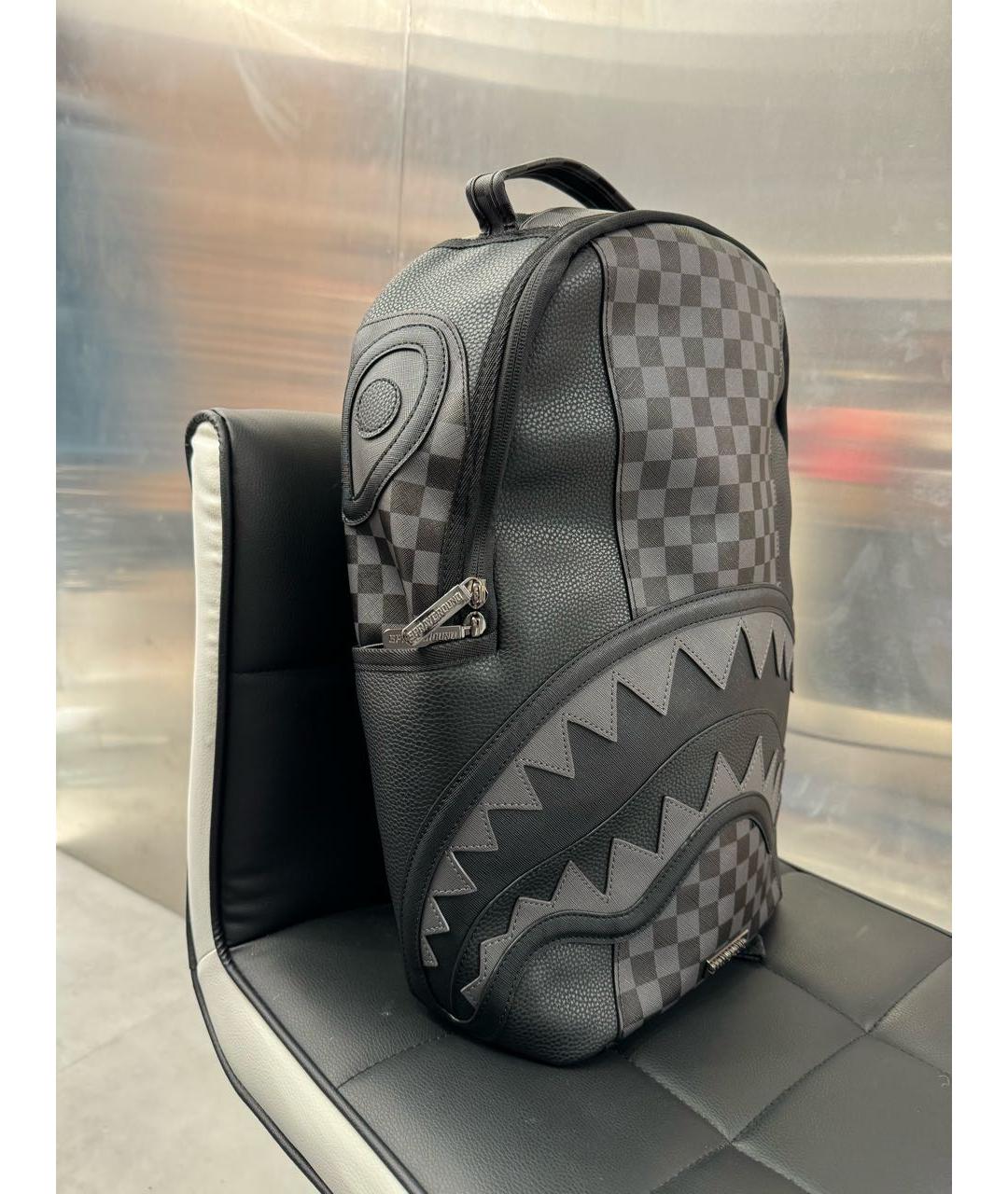 SPRAYGROUND Черный рюкзак из искусственной кожи, фото 2