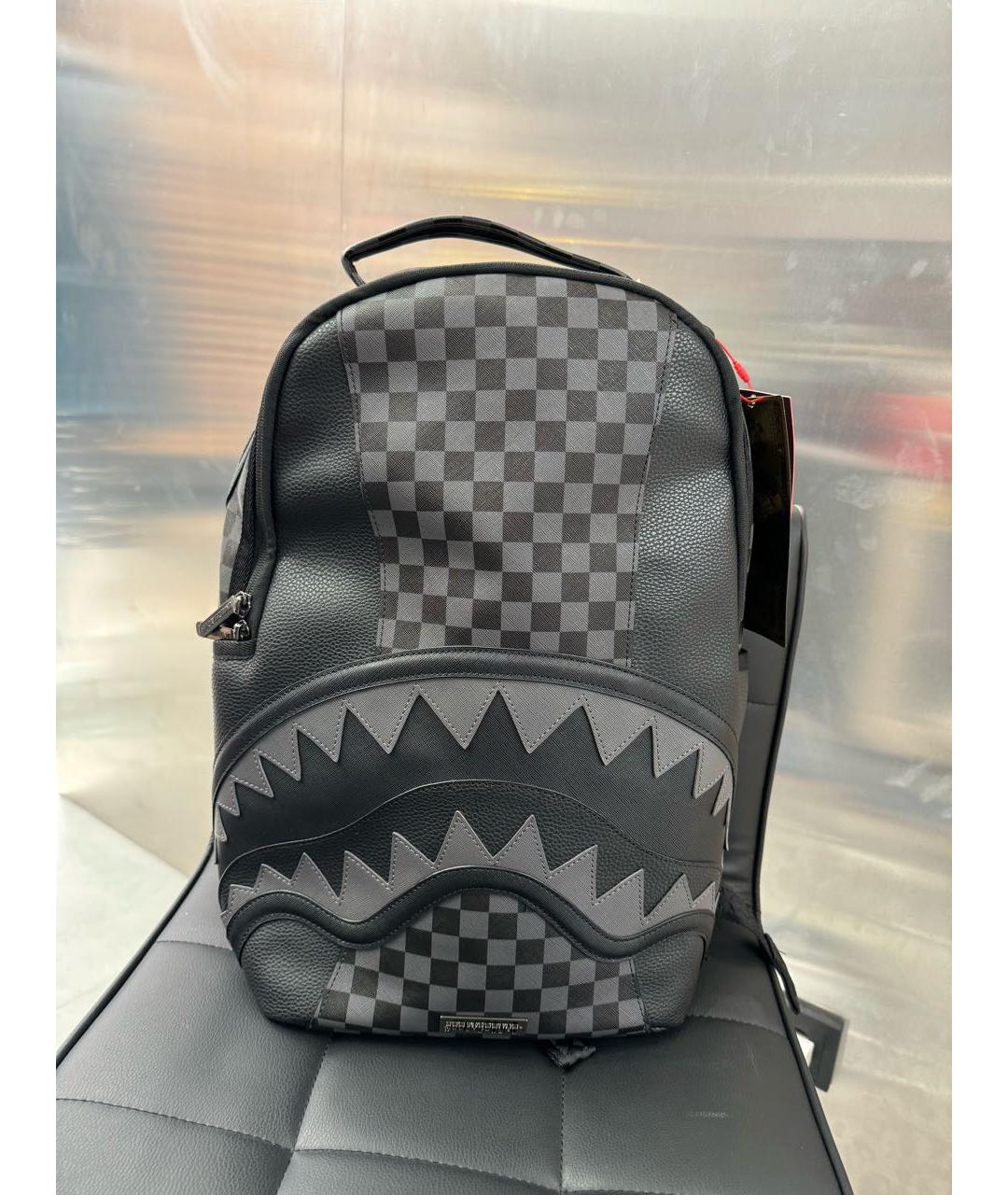 SPRAYGROUND Черный рюкзак из искусственной кожи, фото 7