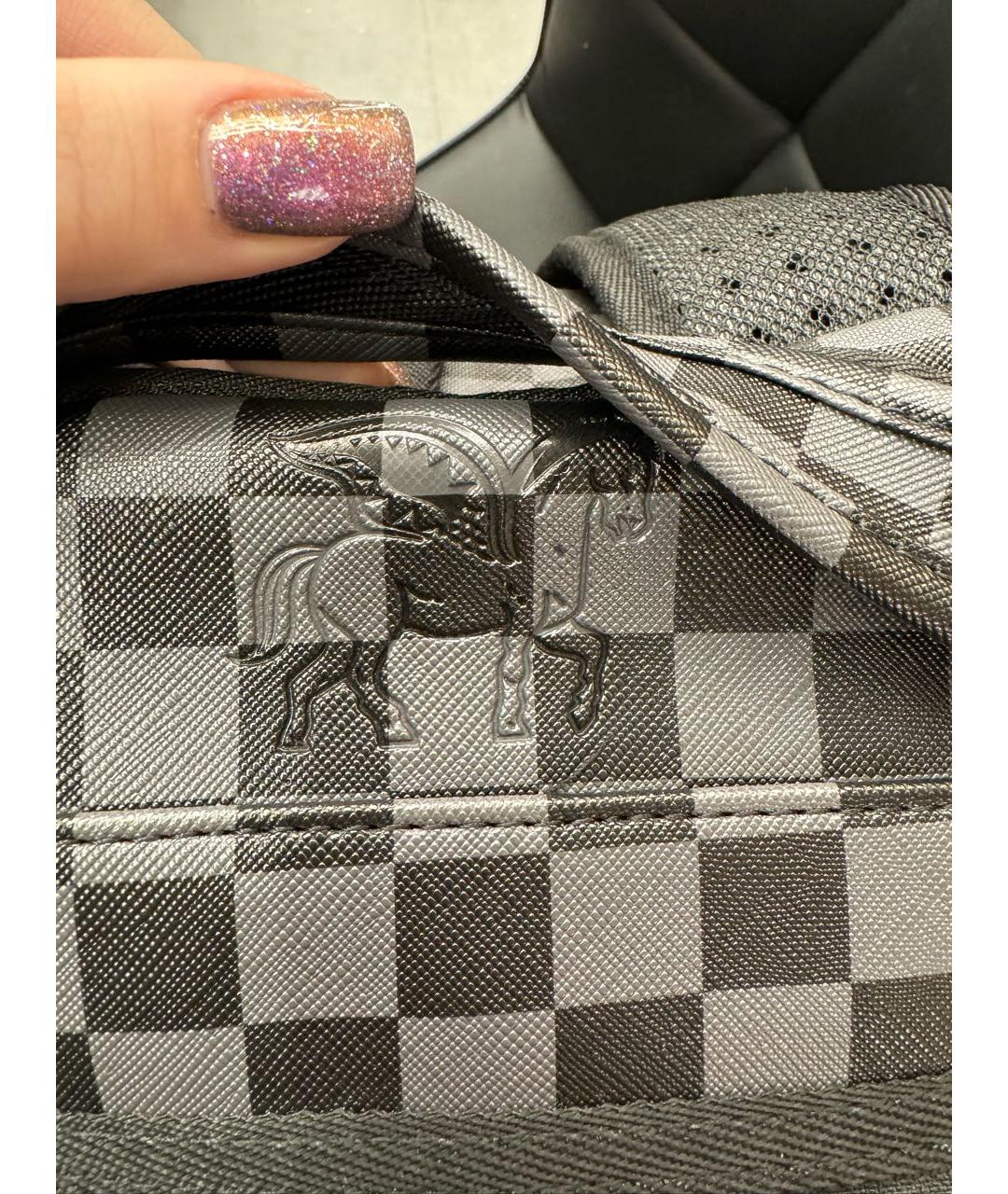 SPRAYGROUND Черный рюкзак из искусственной кожи, фото 6