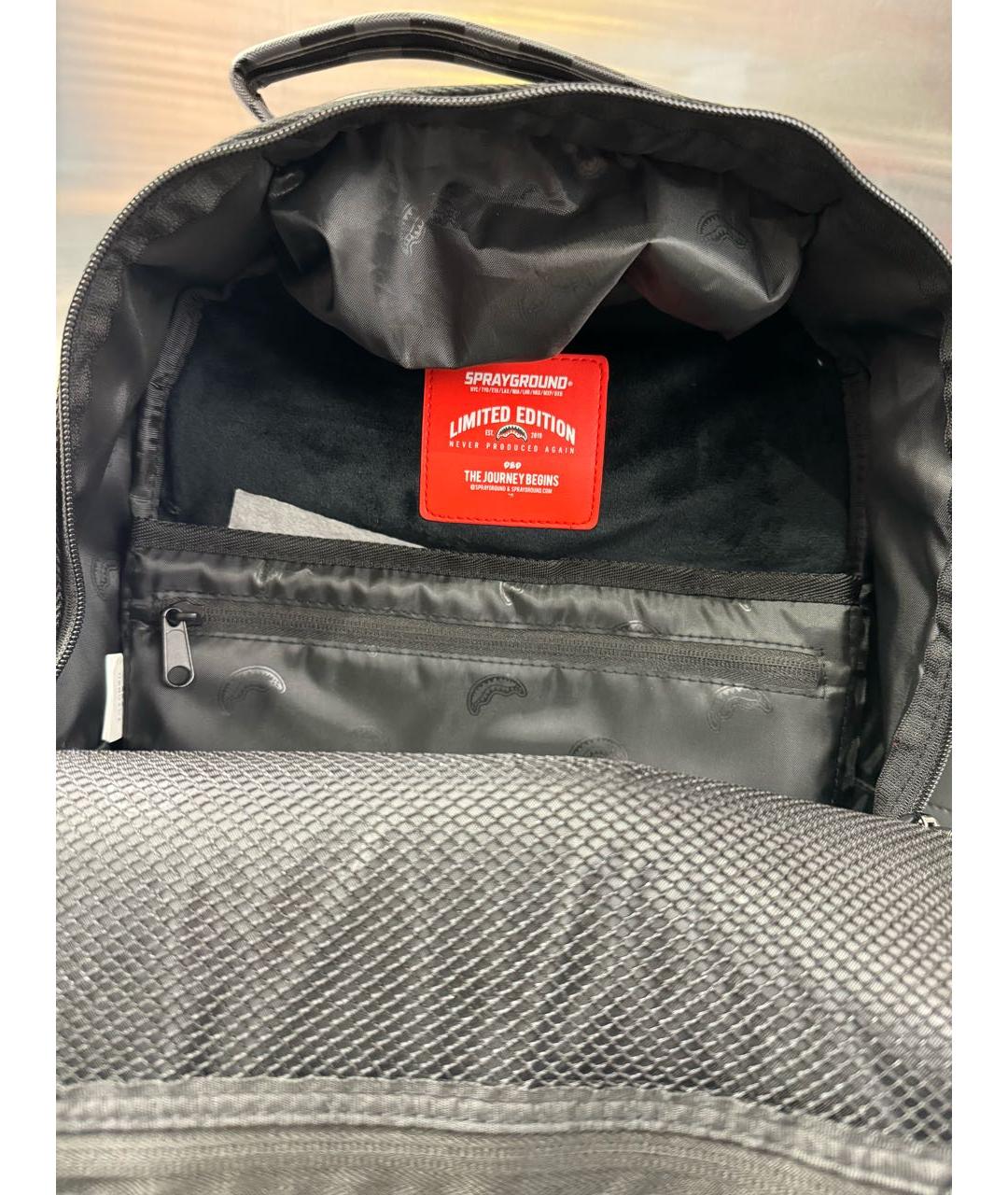SPRAYGROUND Черный рюкзак из искусственной кожи, фото 4