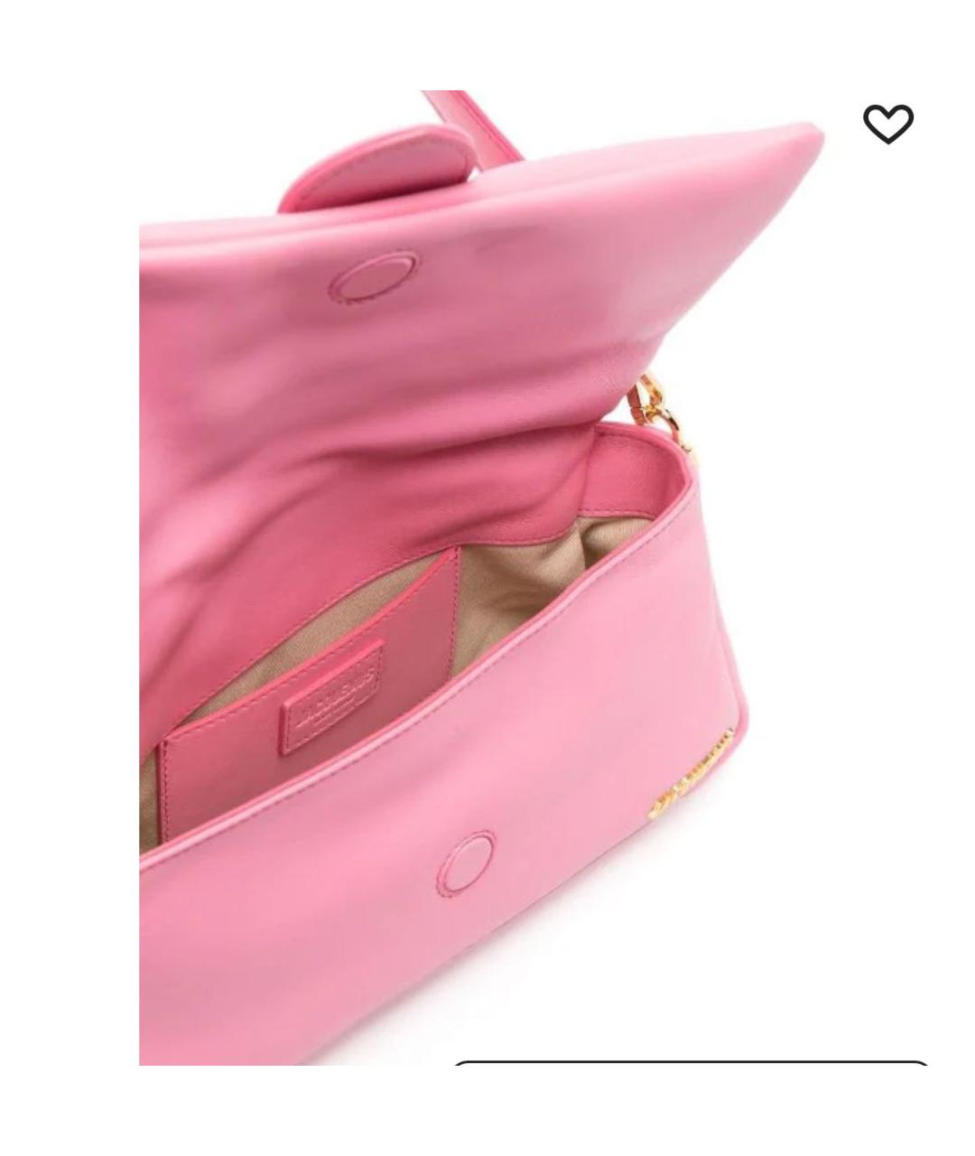 JACQUEMUS Розовая кожаная сумка с короткими ручками, фото 6