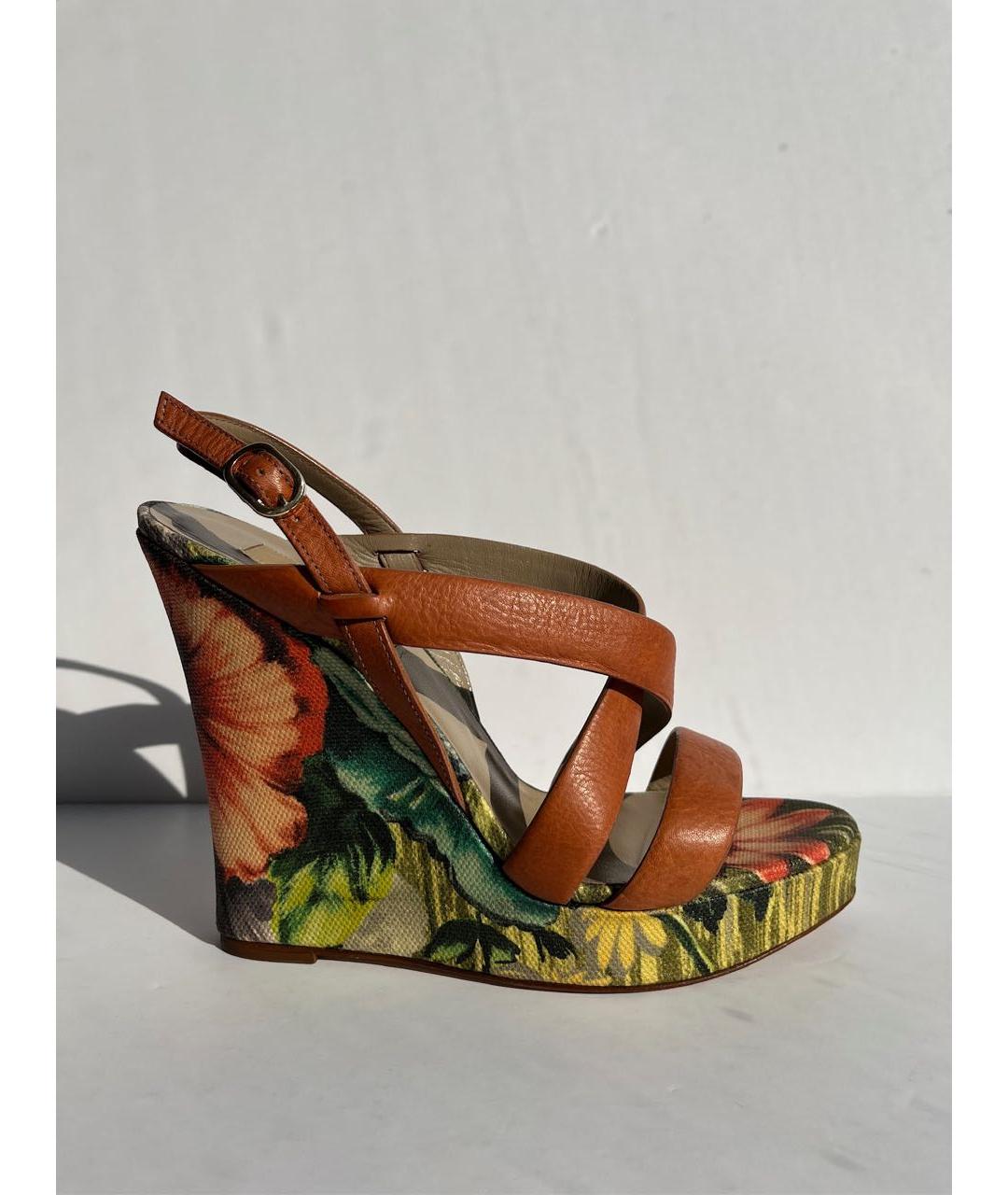 VALENTINO Мульти кожаные босоножки, фото 9