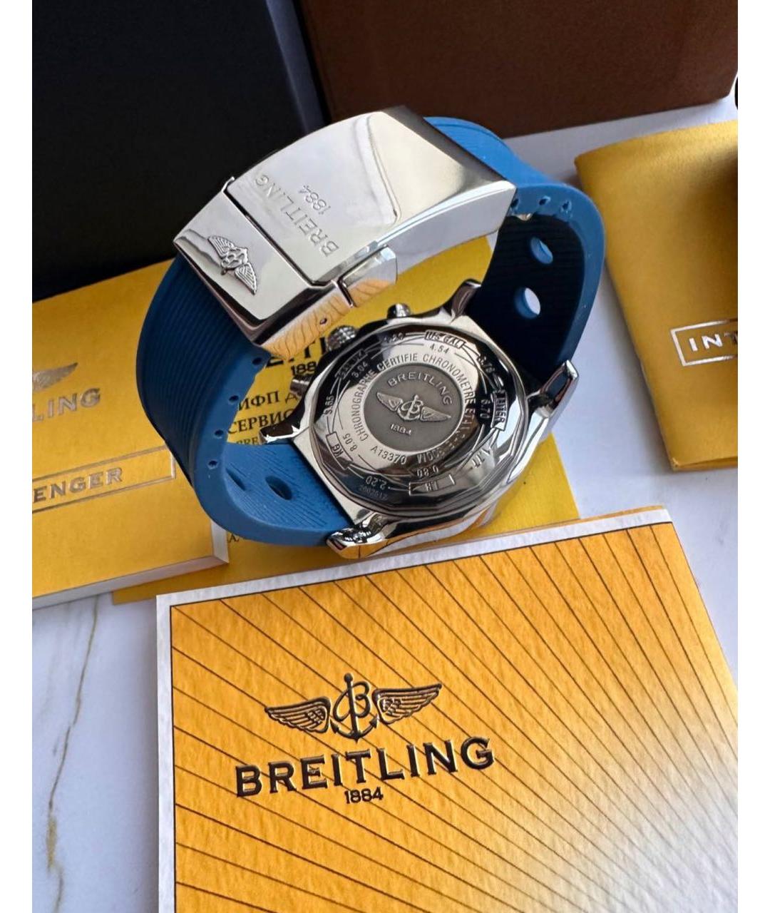 BREITLING Синие металлические часы, фото 4