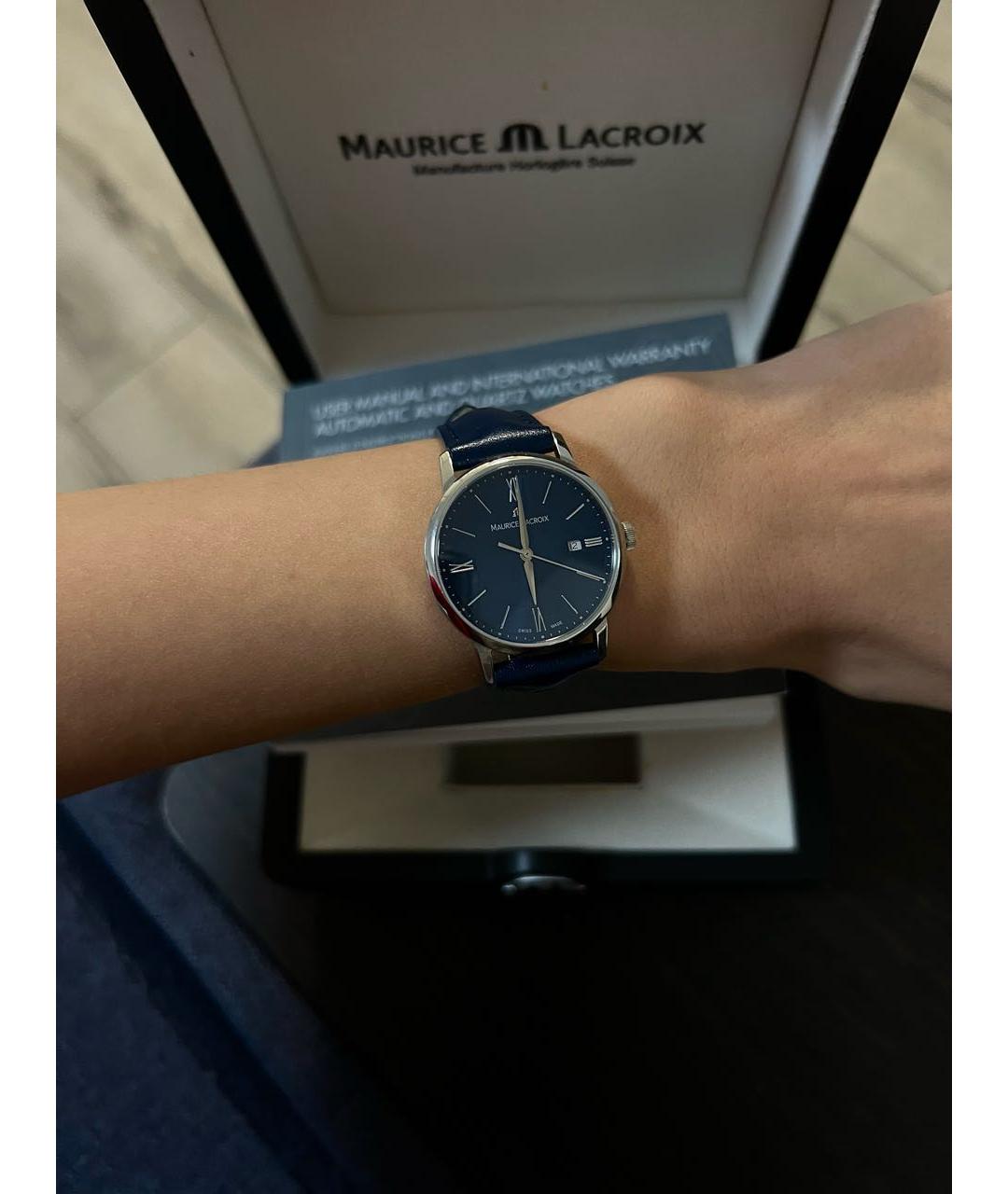 MAURICE LACROIX Темно-синие часы, фото 3