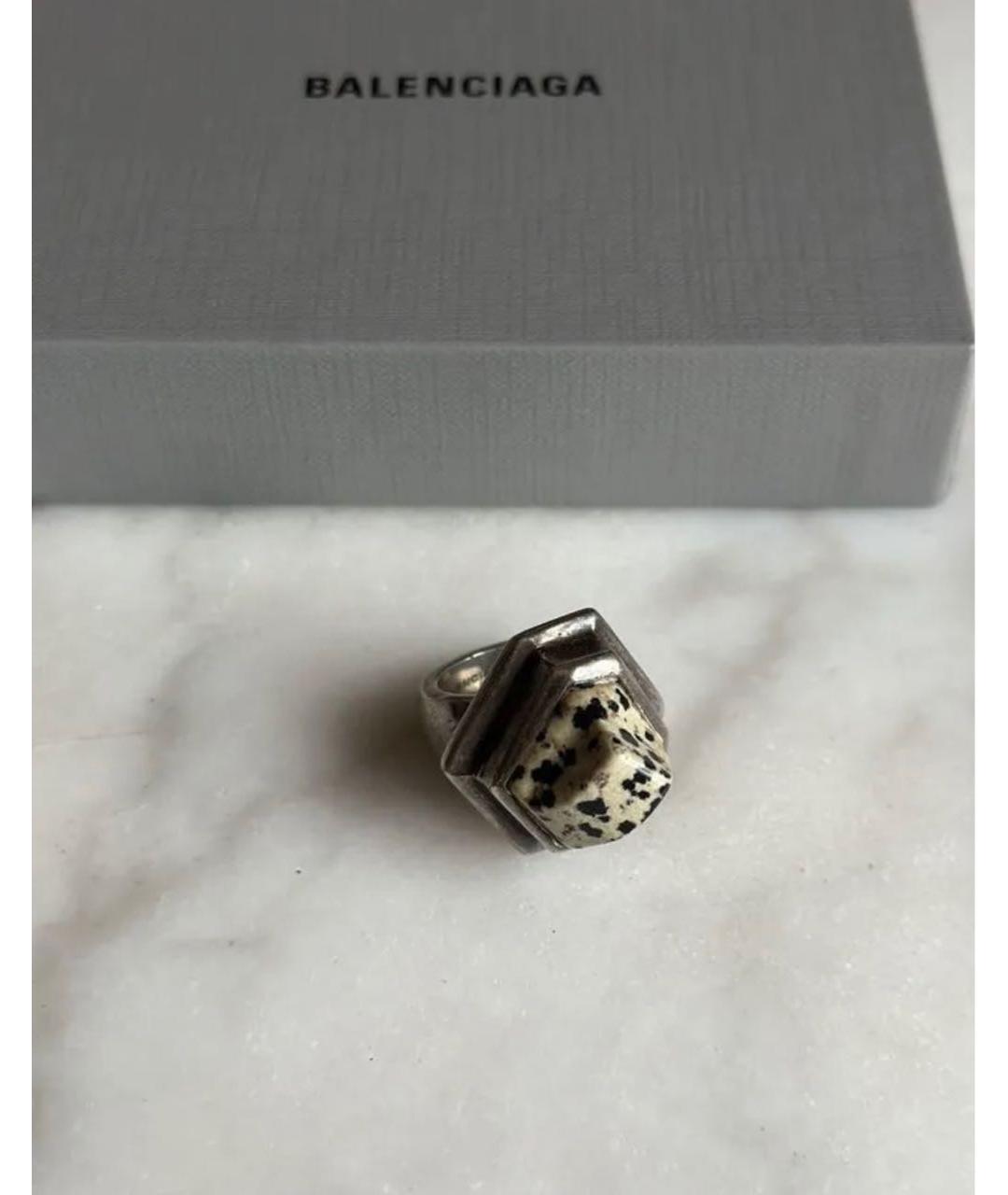 BALENCIAGA Серебряное металлическое кольцо, фото 6