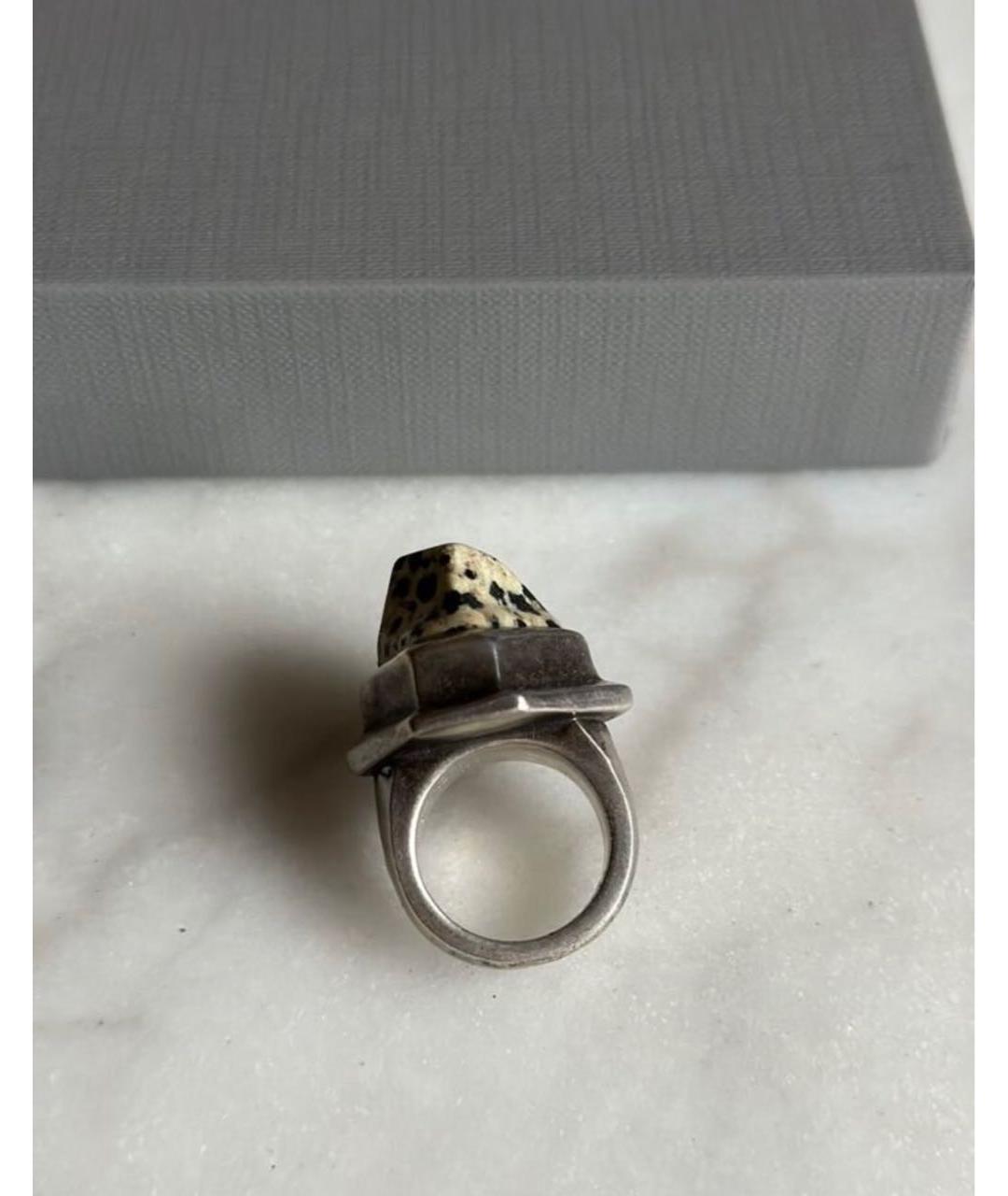 BALENCIAGA Серебряное металлическое кольцо, фото 2