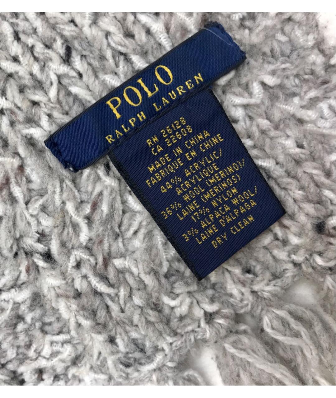 POLO RALPH LAUREN Серый шарф, фото 4