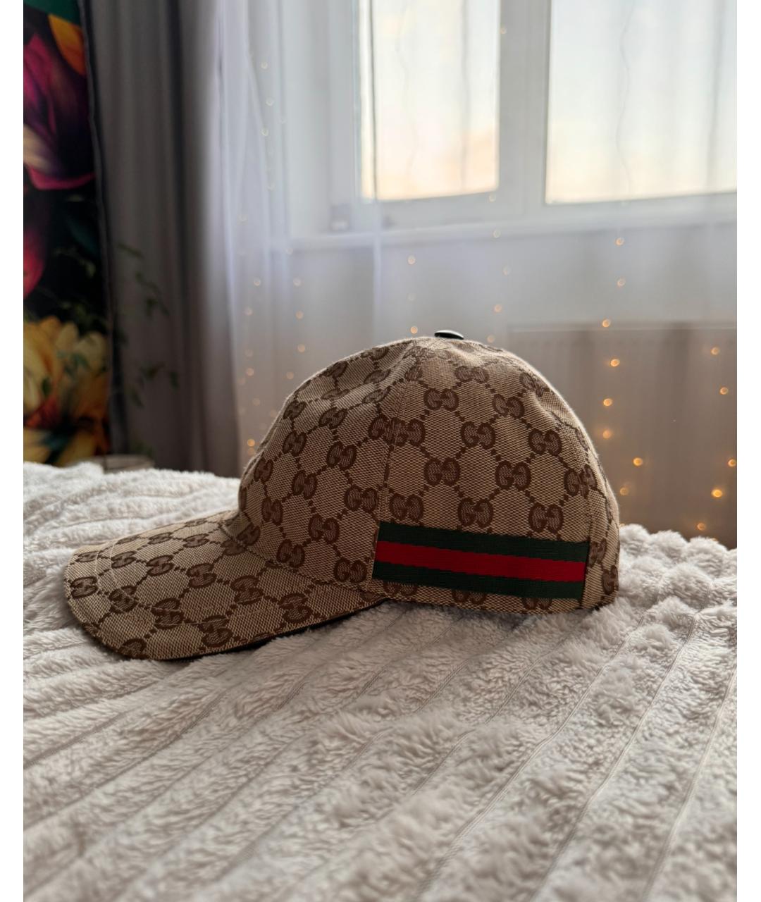 GUCCI Бежевая кепка, фото 4