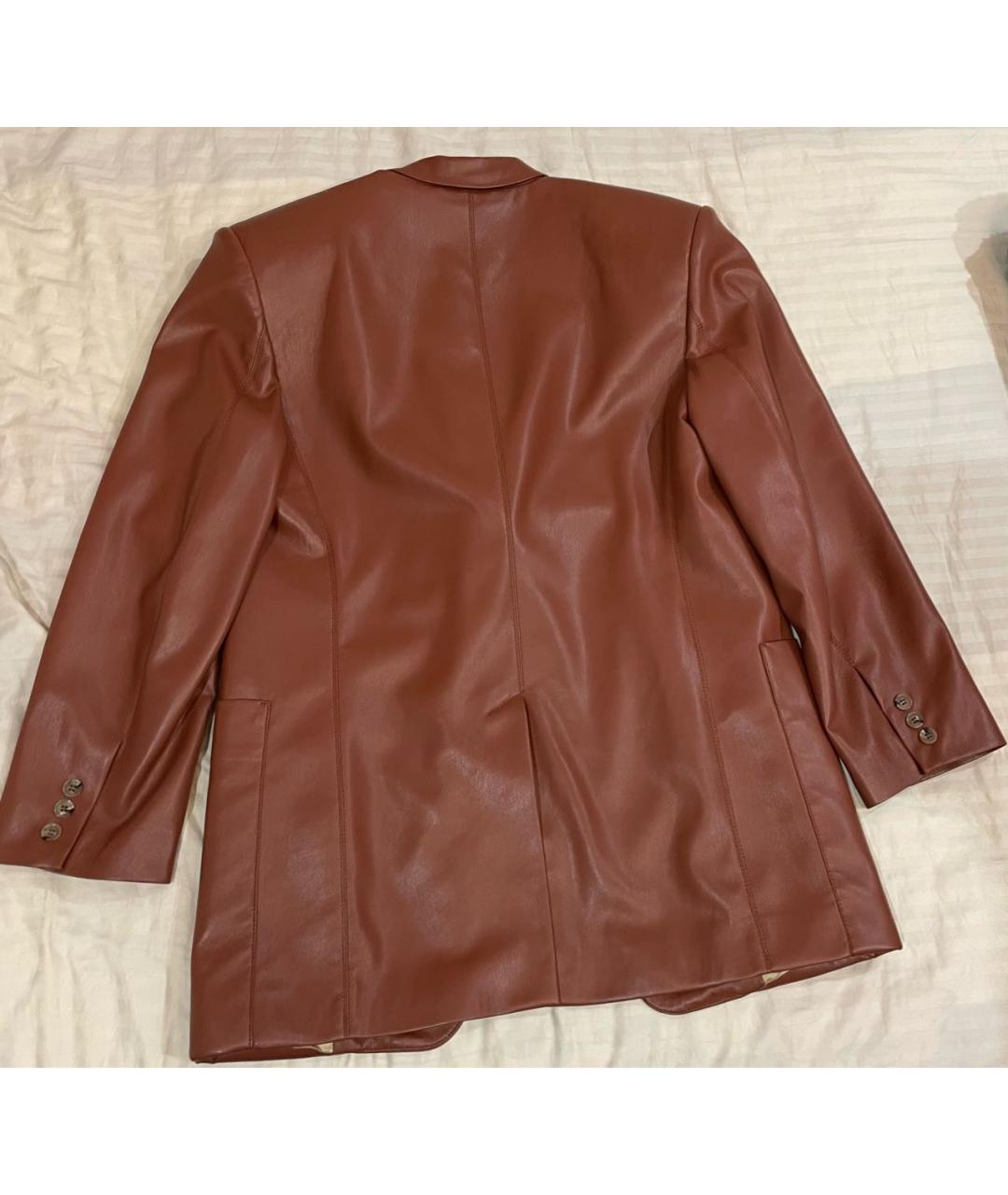 NANUSHKA Коричневый полиэстеровый жакет/пиджак, фото 3