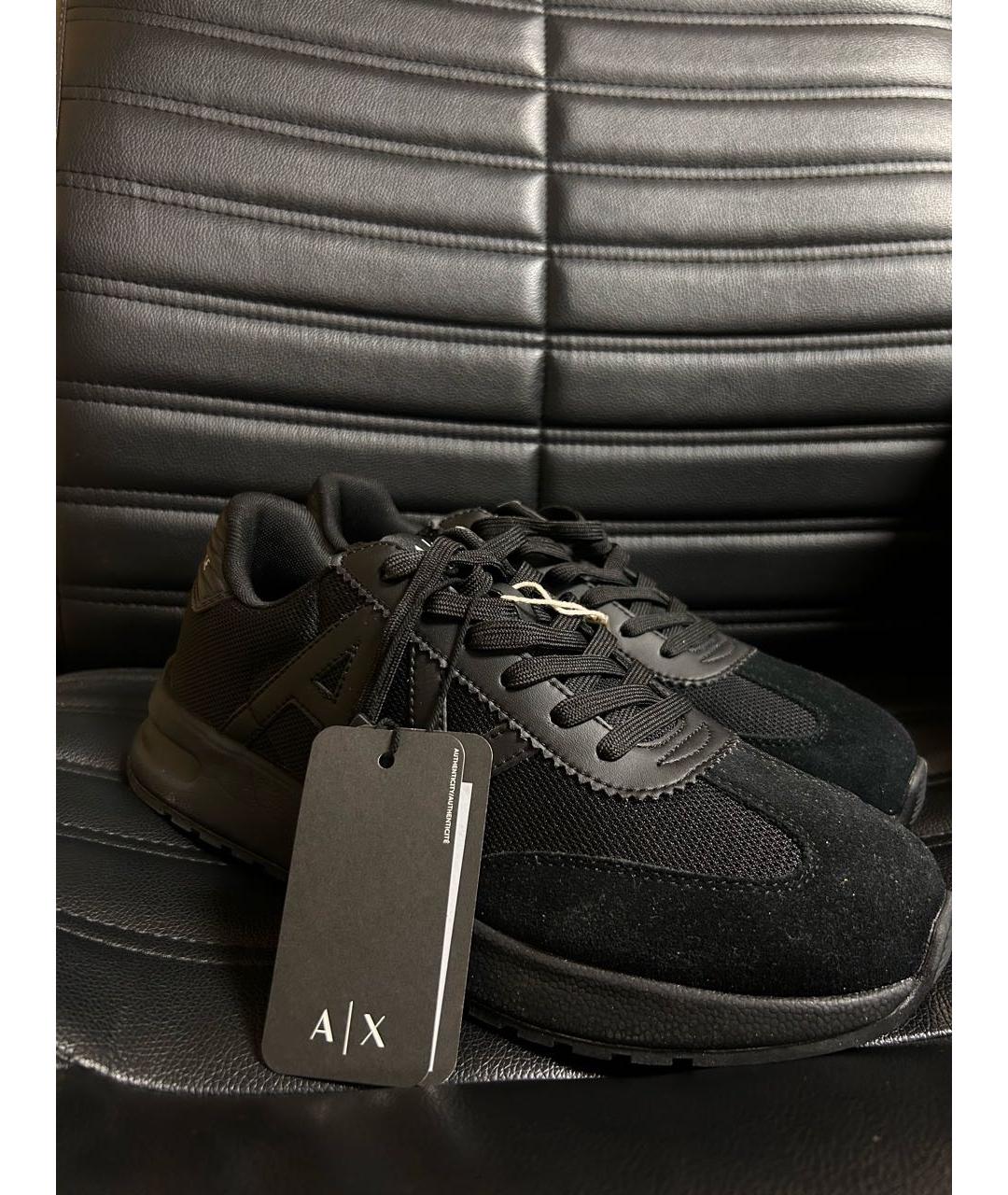 ARMANI EXCHANGE Черные низкие кроссовки / кеды, фото 2