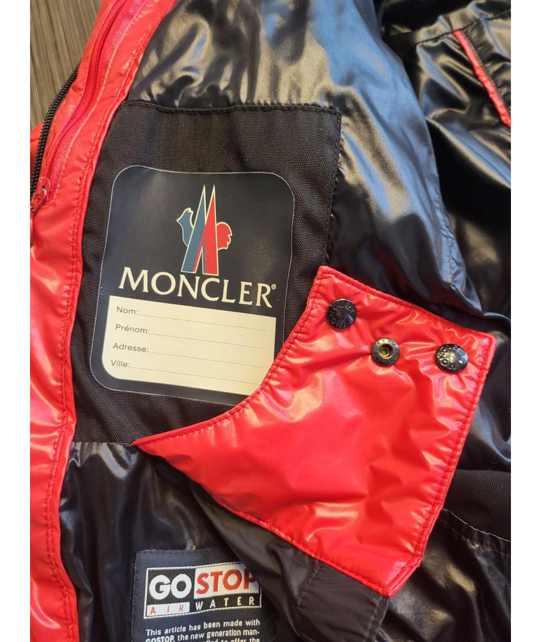 MONCLER Красная полиэстеровая куртка, фото 5